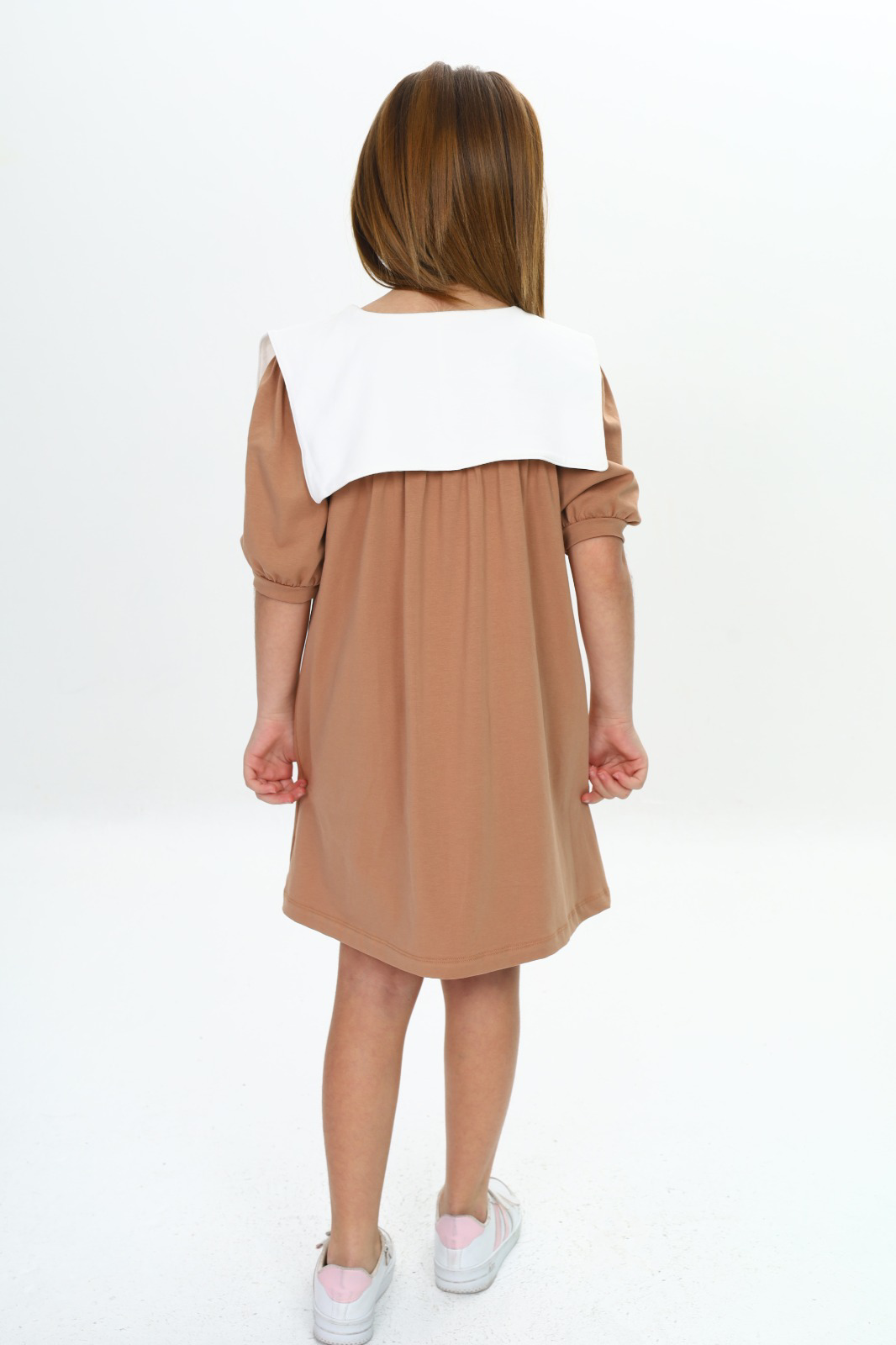 Toontoy Kız Çocuk Yaka Detaylı Elbise