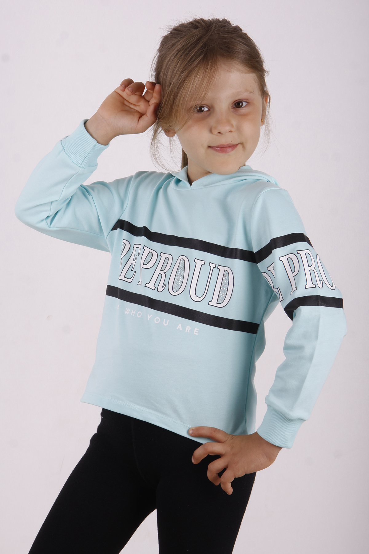 Toontoy Kız Çocuk Be Proud Baskılı Sweatshirt