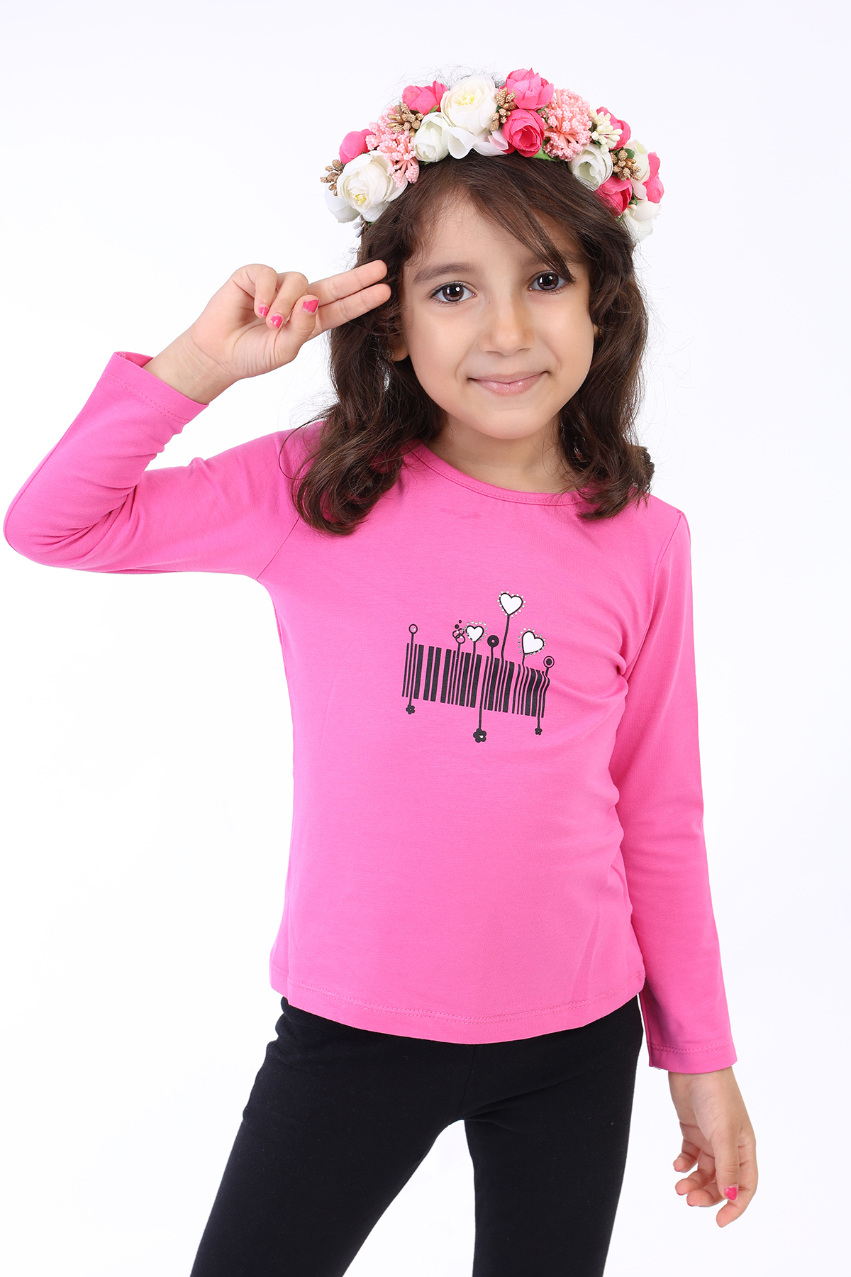 Toontoy Kız Çocuk Baskılı Tişört