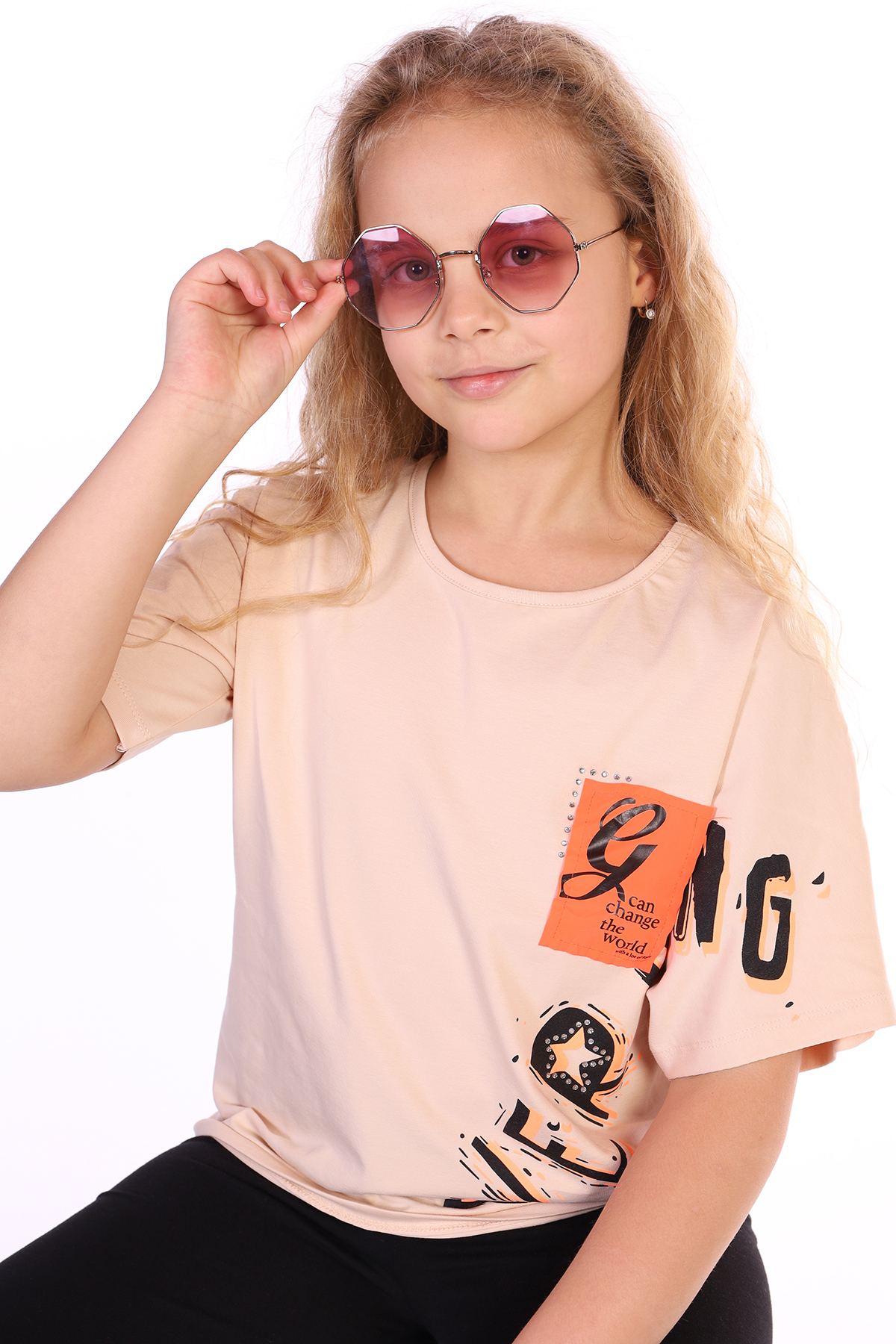 Toontoy Kız Çocuk Ever Young Baskılı Tişört