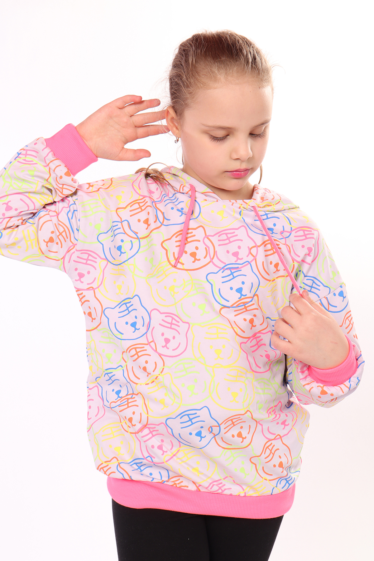 Toontoy Kız Çocuk Komple Baskılı Sweatshirt