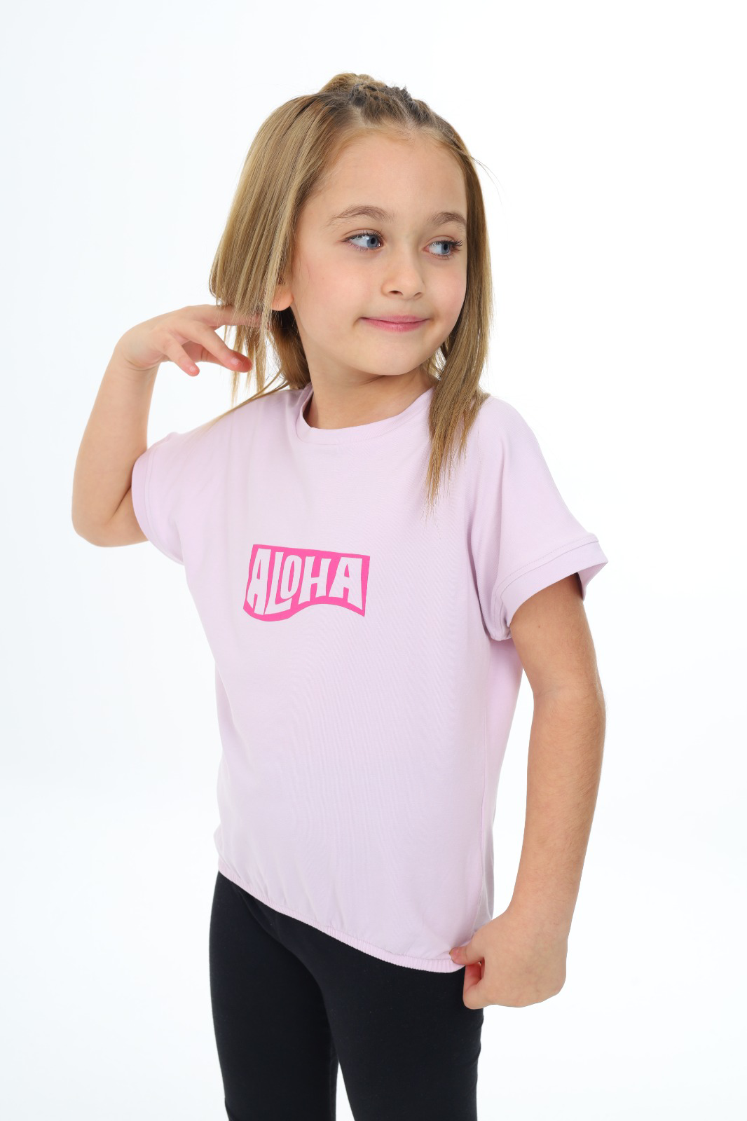 Toontoy Kız Çocuk Aloha  Baskılı Tişört