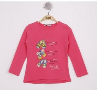 Toontoy Kız Çocuk Baskılı Tişört