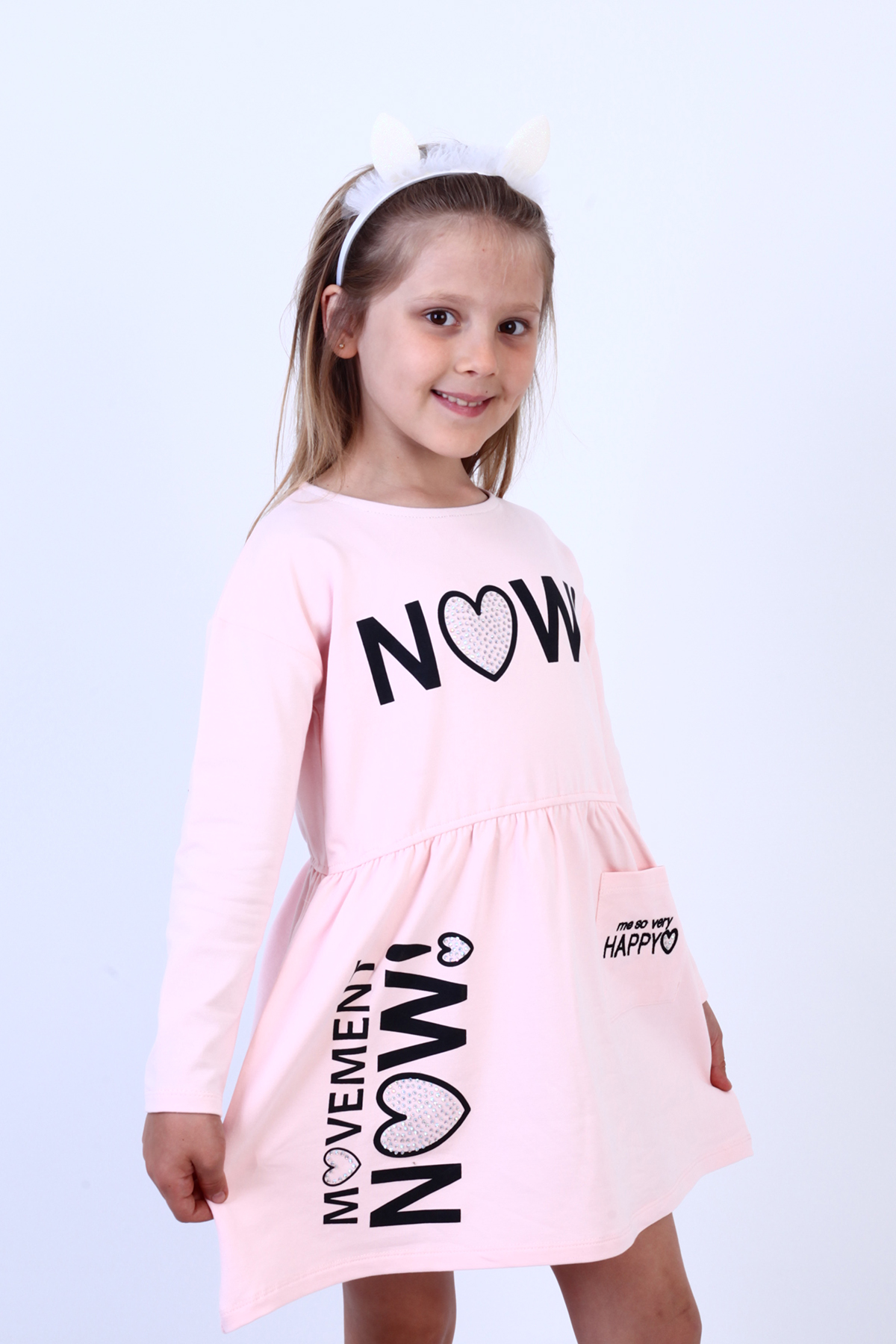 Toontoy Kız Çocuk Now! Baskılı Elbise