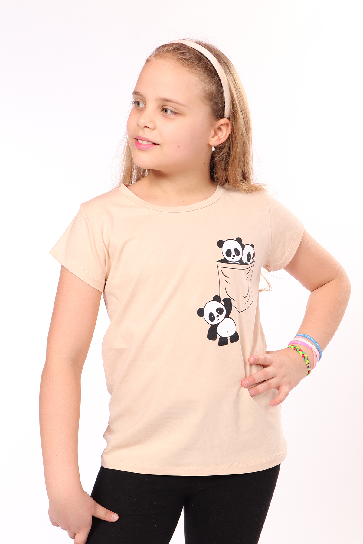 Toontoy Kız Çocuk Baskılı Tişört