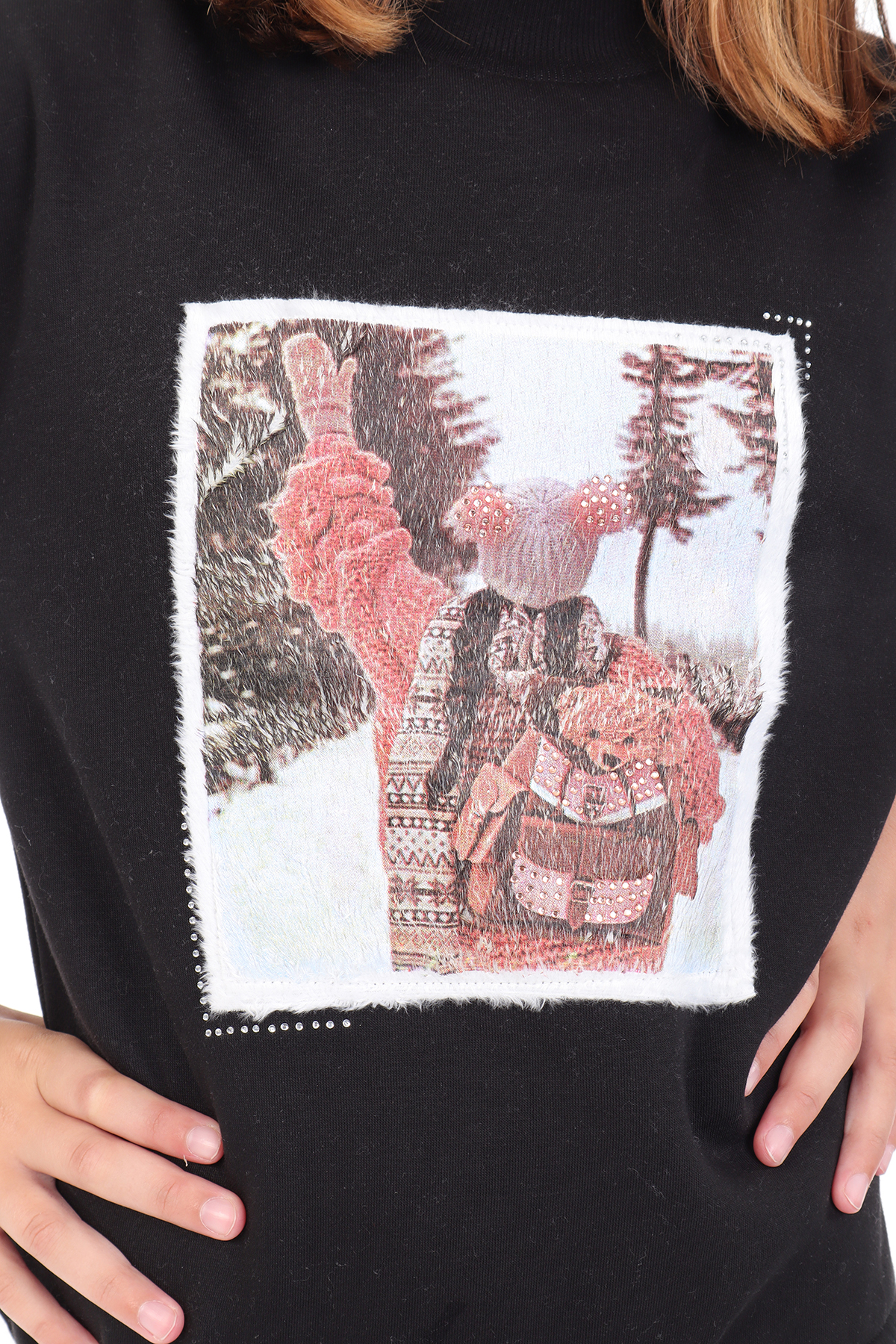 Toontoy Kız Çocuk Baskılı Sweatshirt