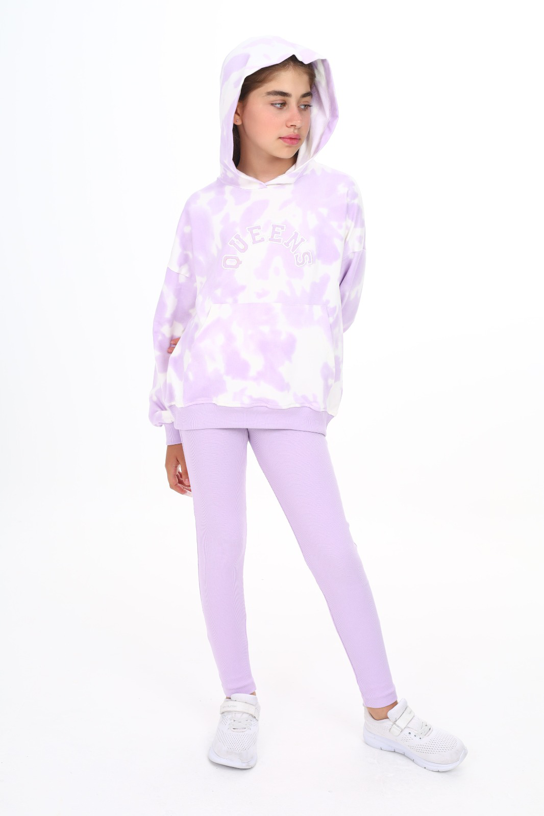 Toontoy  Kız Çocuk Batik Desenli Taytlı Takım