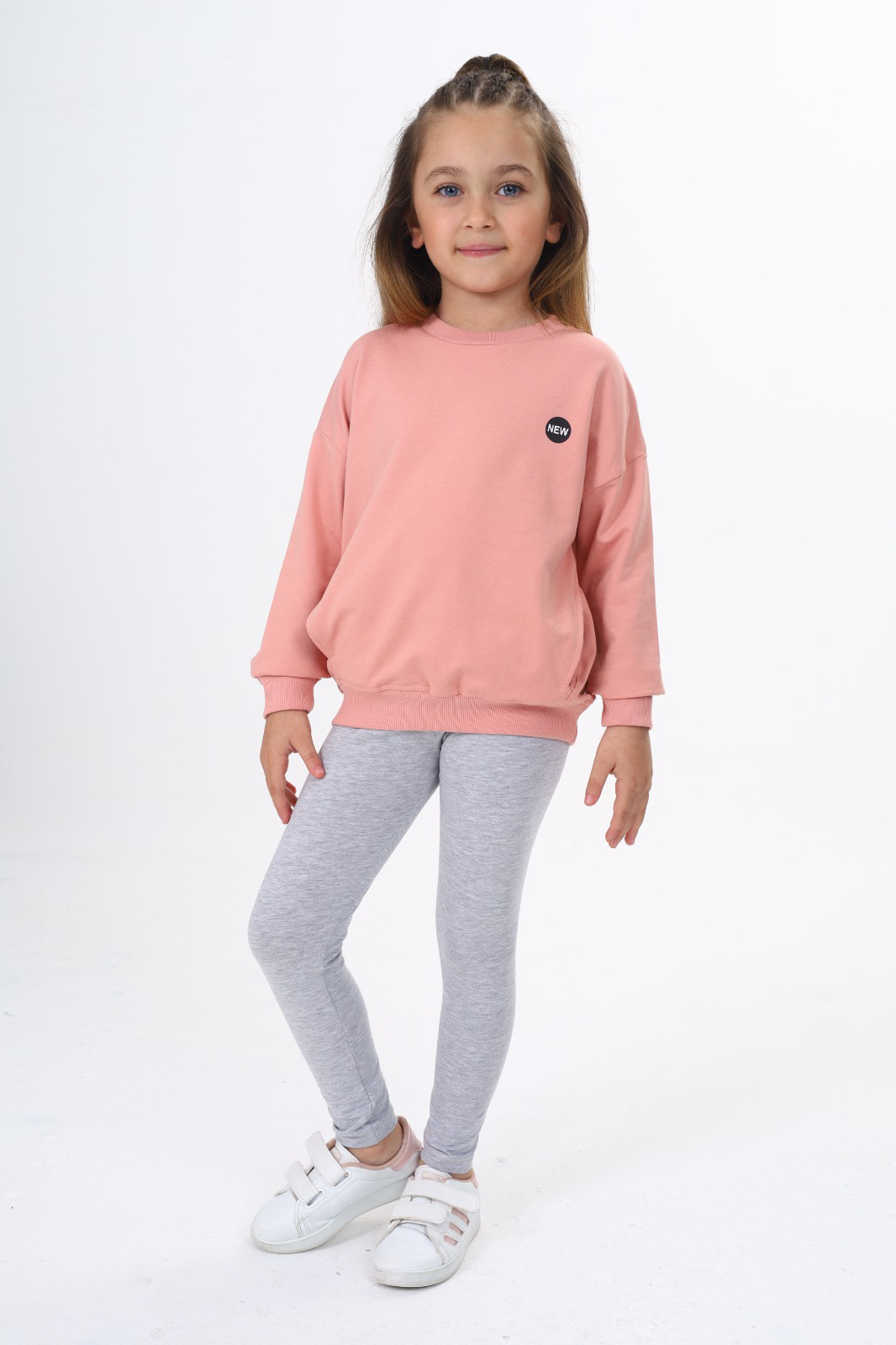 Toontoy Kız Çocuk Baskılı Taytlı Takım