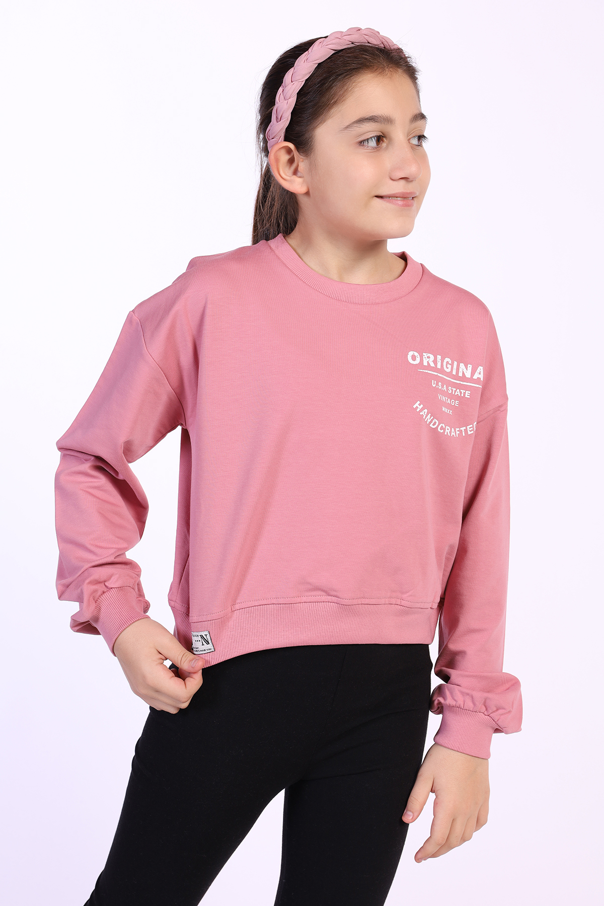 Toontoy Kız Çocuk Orıgınal Baskılı Sweatshirt