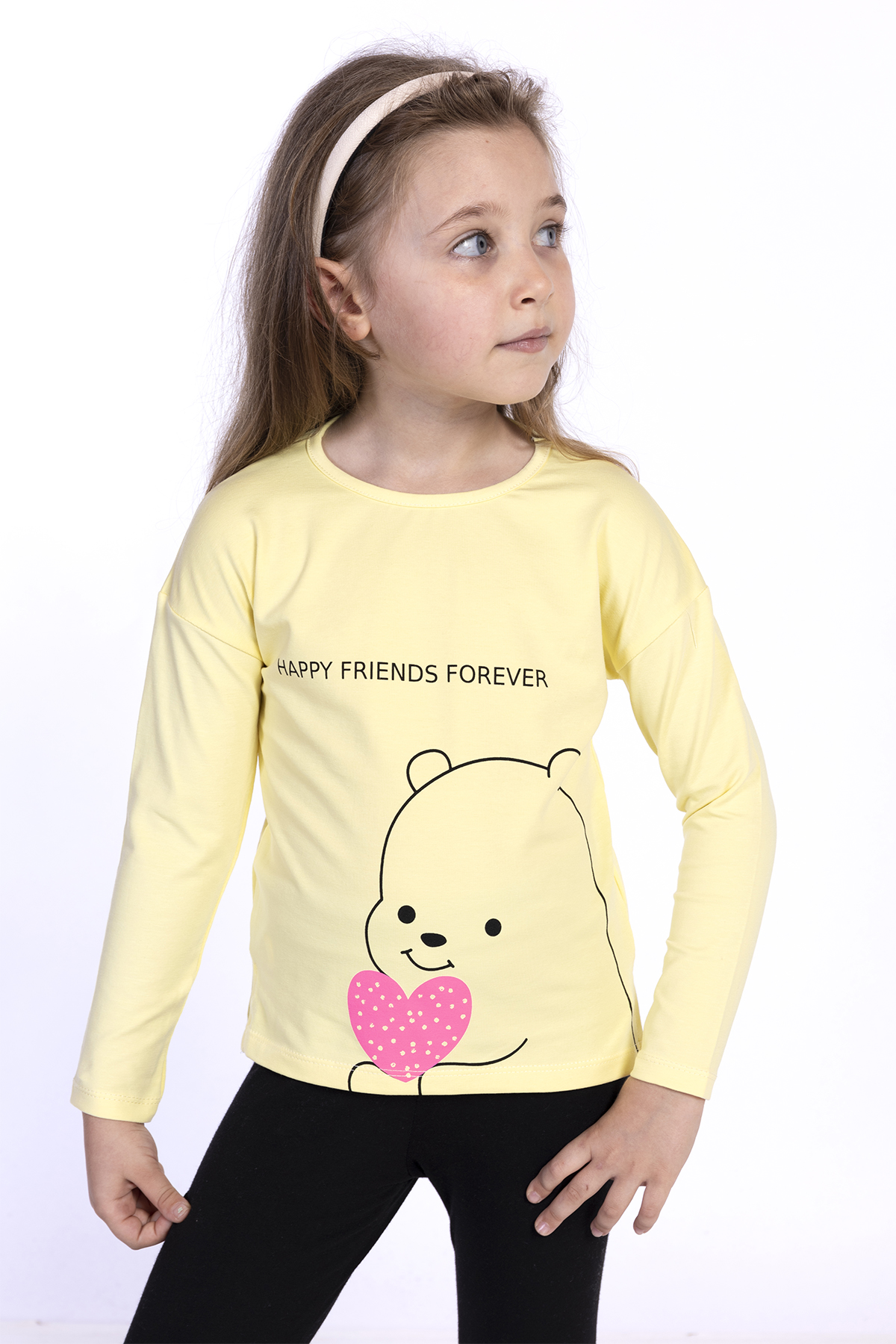 Toontoy Kız Çocuk Happy Frıends  Baskılı Tişört