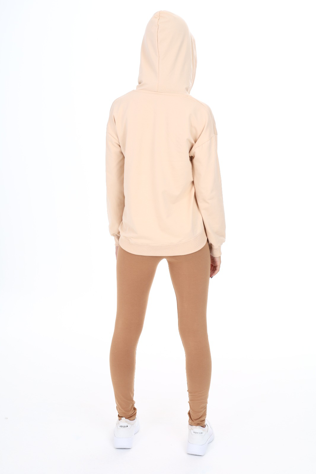 Toontoy  Kız Çocuk Kapüşonlu Best Brand Nakışlı Taytlı Takım