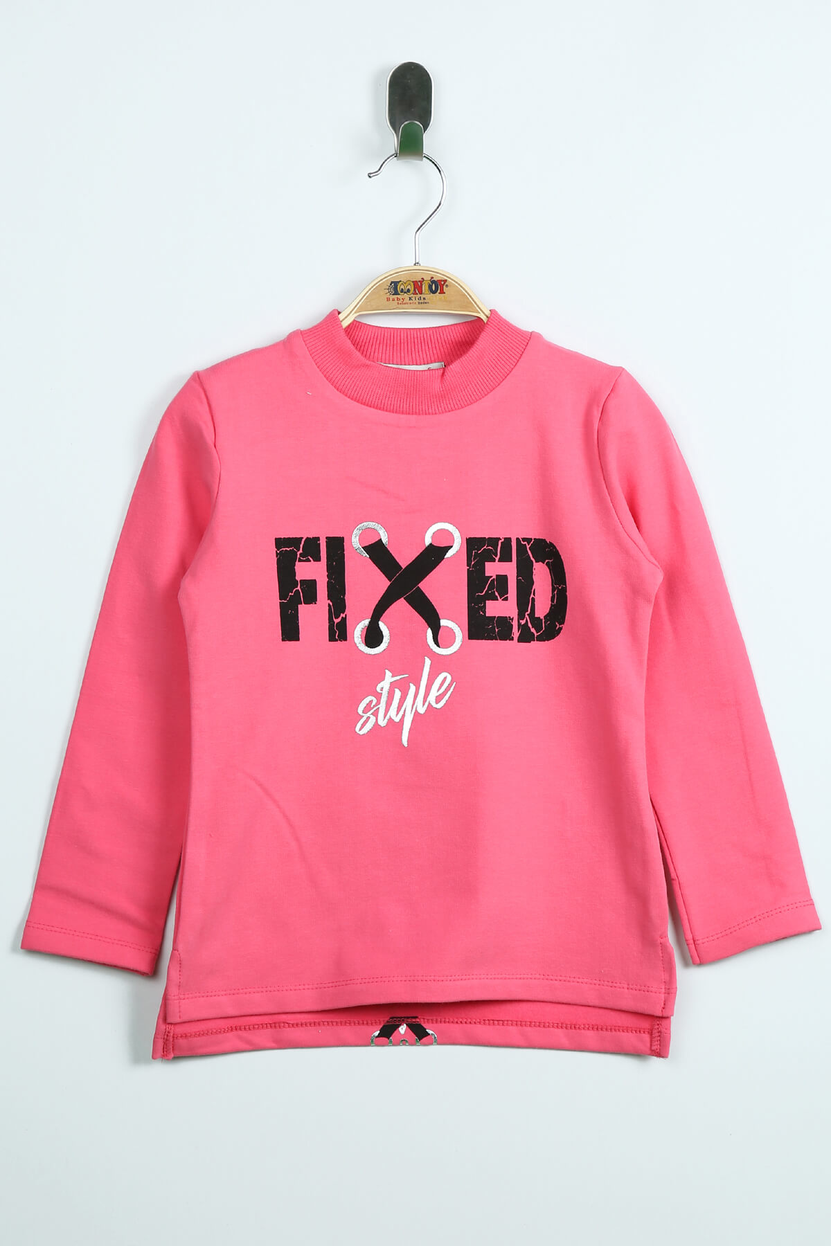 Toontoy Kız Çocuk Sweatshirt Fixed Varak Baskılı