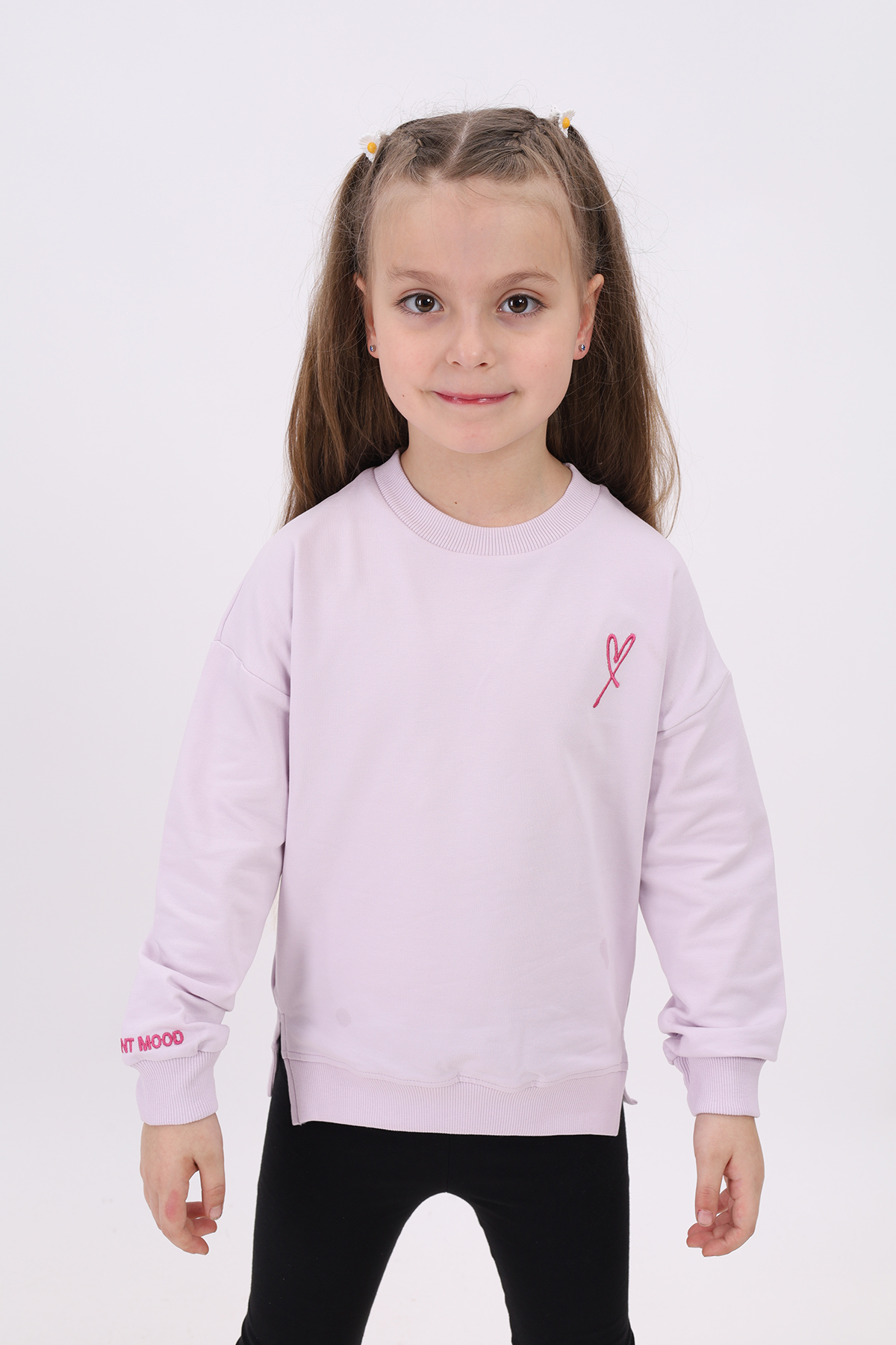 Toontoy Kız Çocuk Nakışlı Sweatshirt
