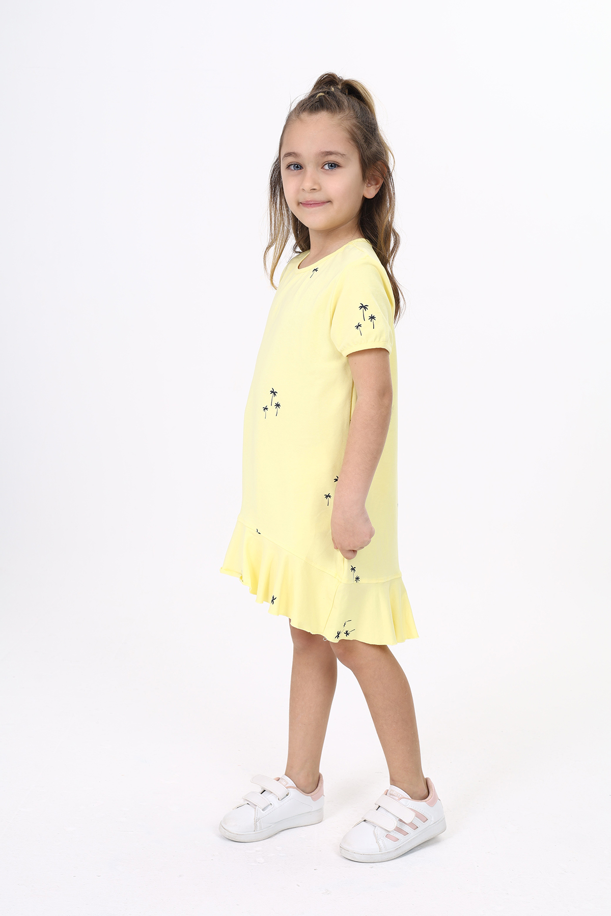 Toontoy Kız Çocuk Baskılı Elbise