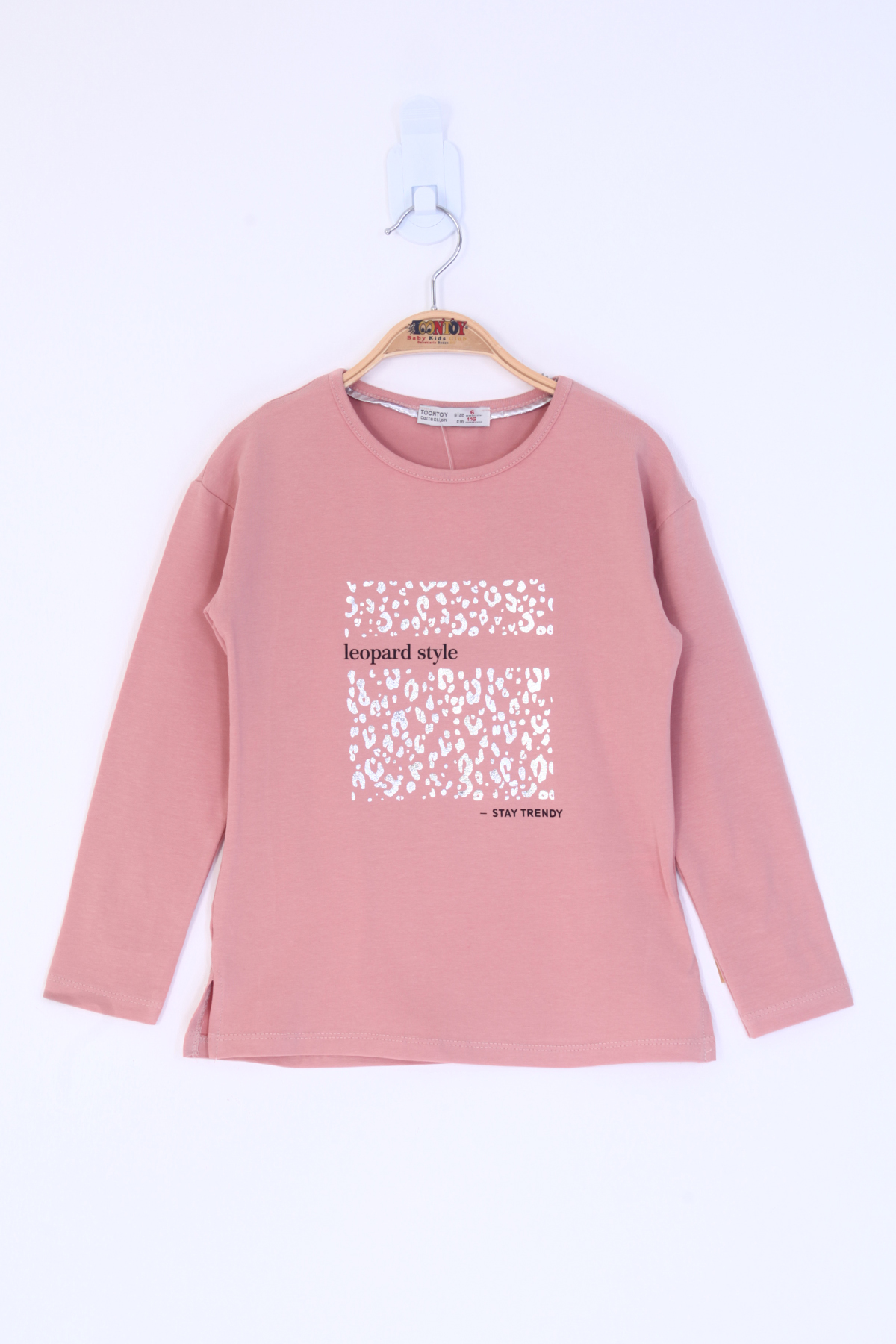 Toontoy Kız Çocuk Leopard Style Baskılı Tişört