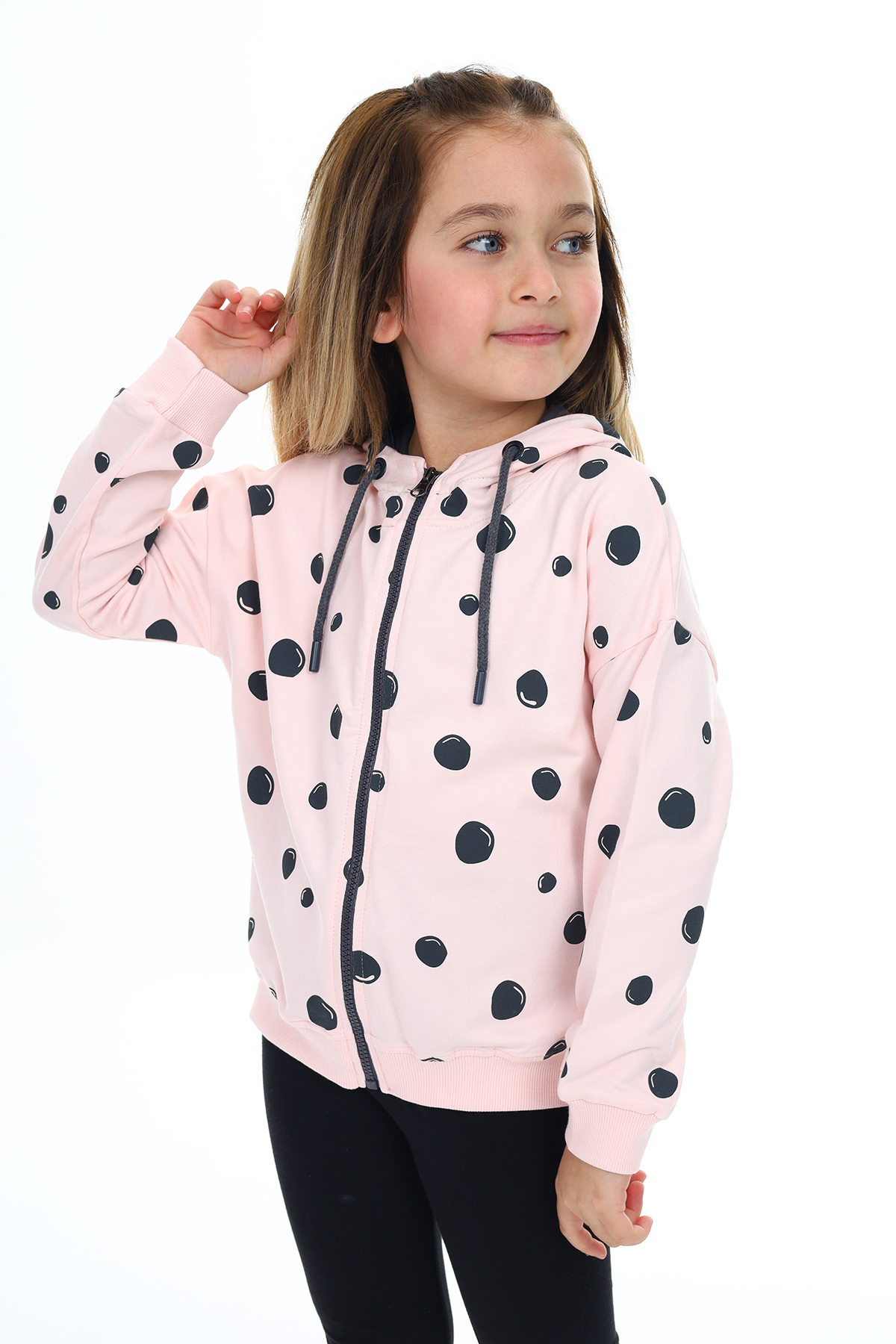 Toontoy  Kiz Çocuk Baskili Hirka