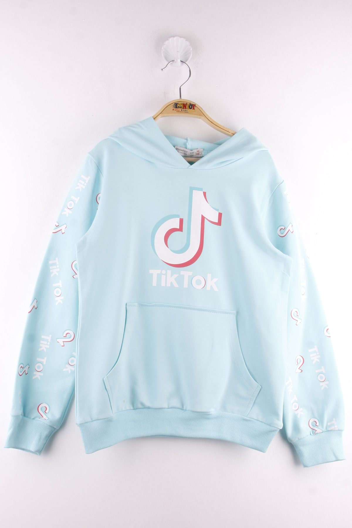 Toontoy Kız Çocuk Cepli Kapüşonlu Sweatshirt