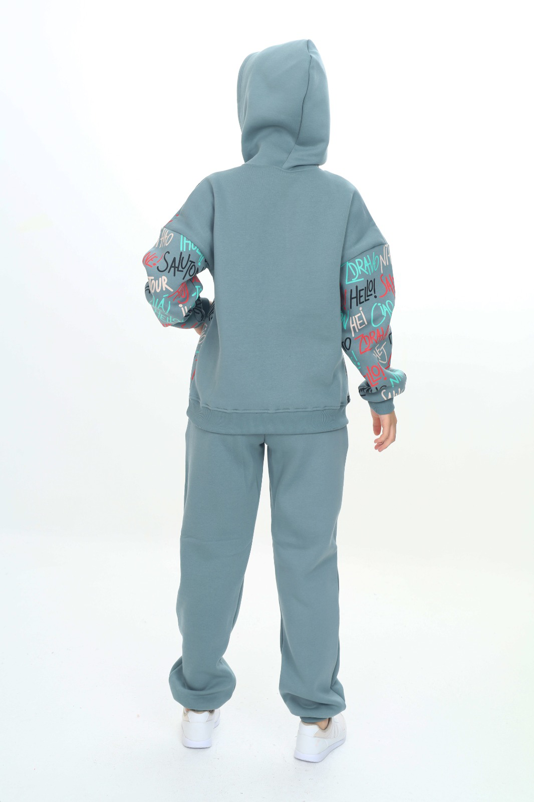 Toontoy Kız Çocuk Bonjour Kapüşonlu Eşofman Takım