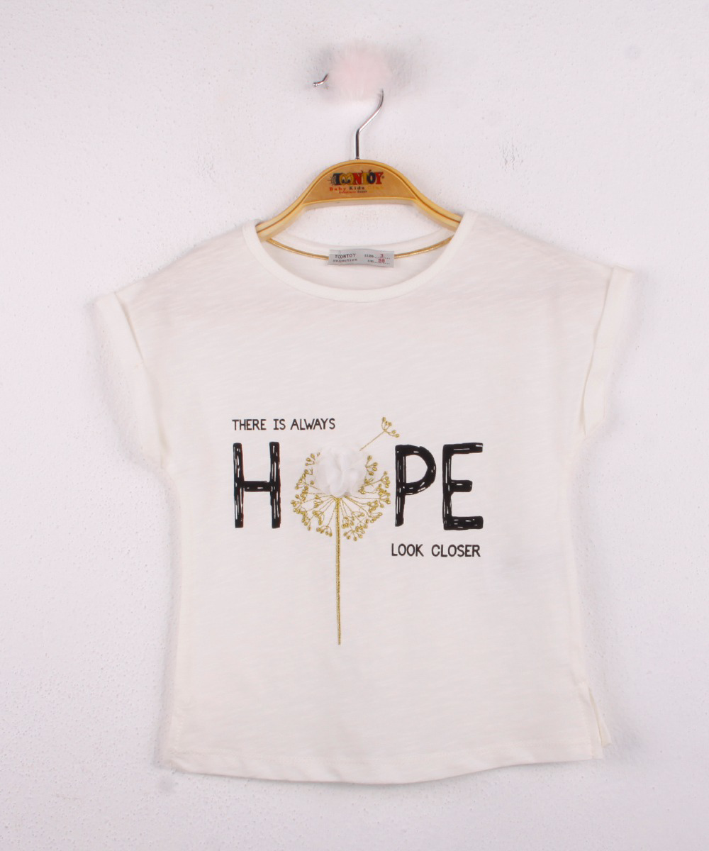 Toontoy Kız Çocuk Hope Baskılı Tişört