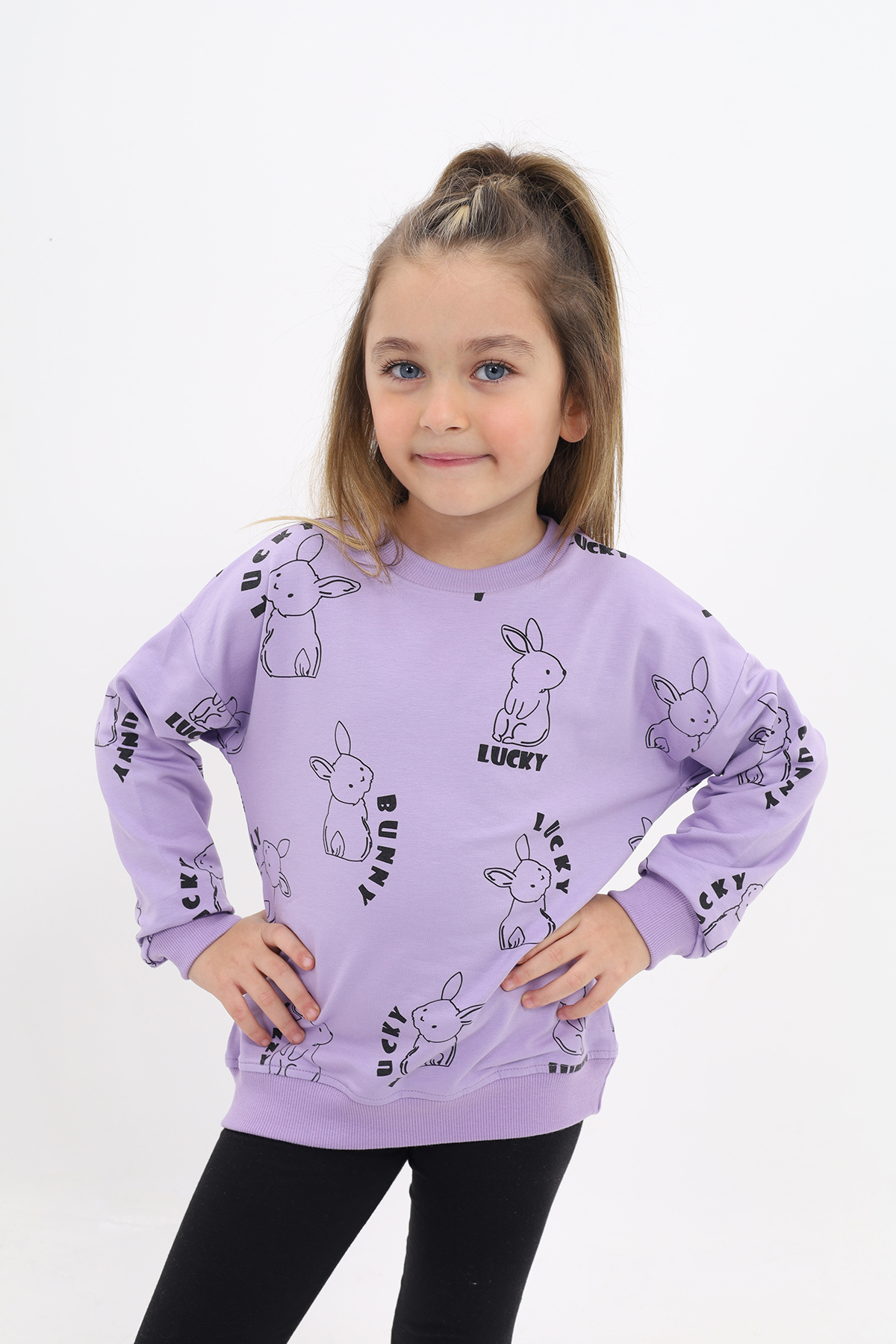 Toontoy Kız Çocuk Baskılı Sweatshirt