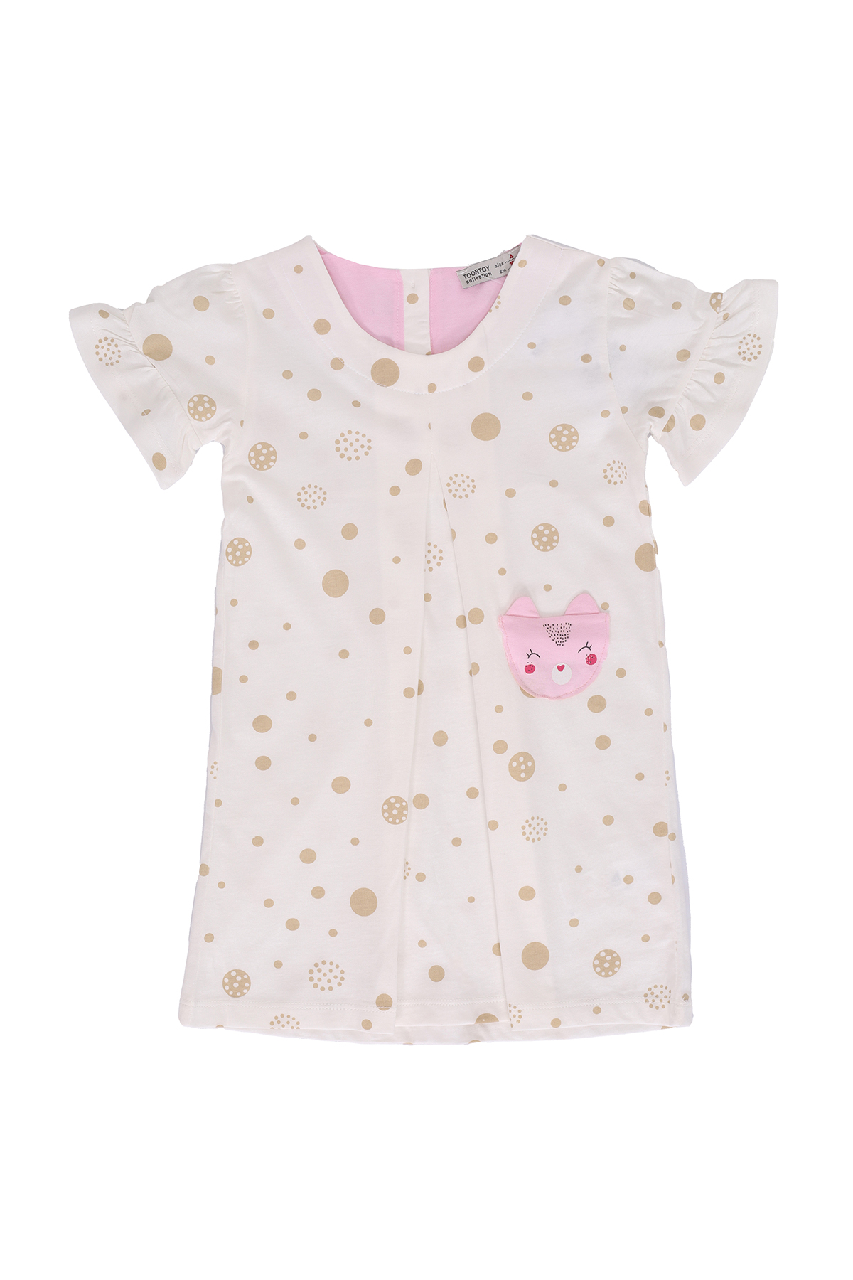 Toontoy Kız Çocuk Komple Baskılı Elbise