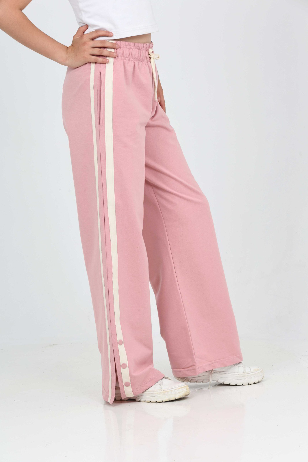 Toontoy Kız Çocuk Boydan Şeritli Eşofman Alt