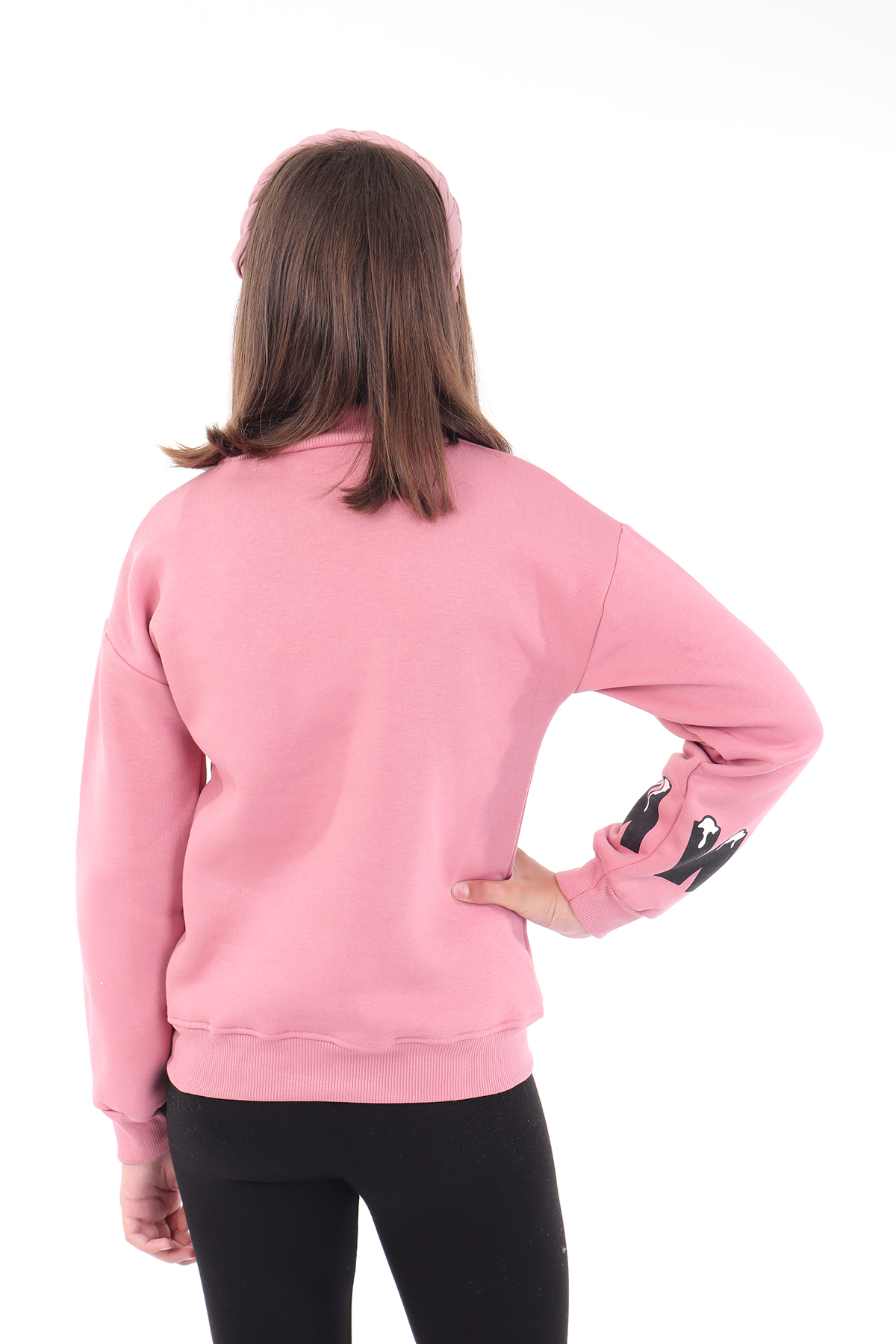 Toontoy Kız Çocuk Baskılı Nakışlı Sweatshirt