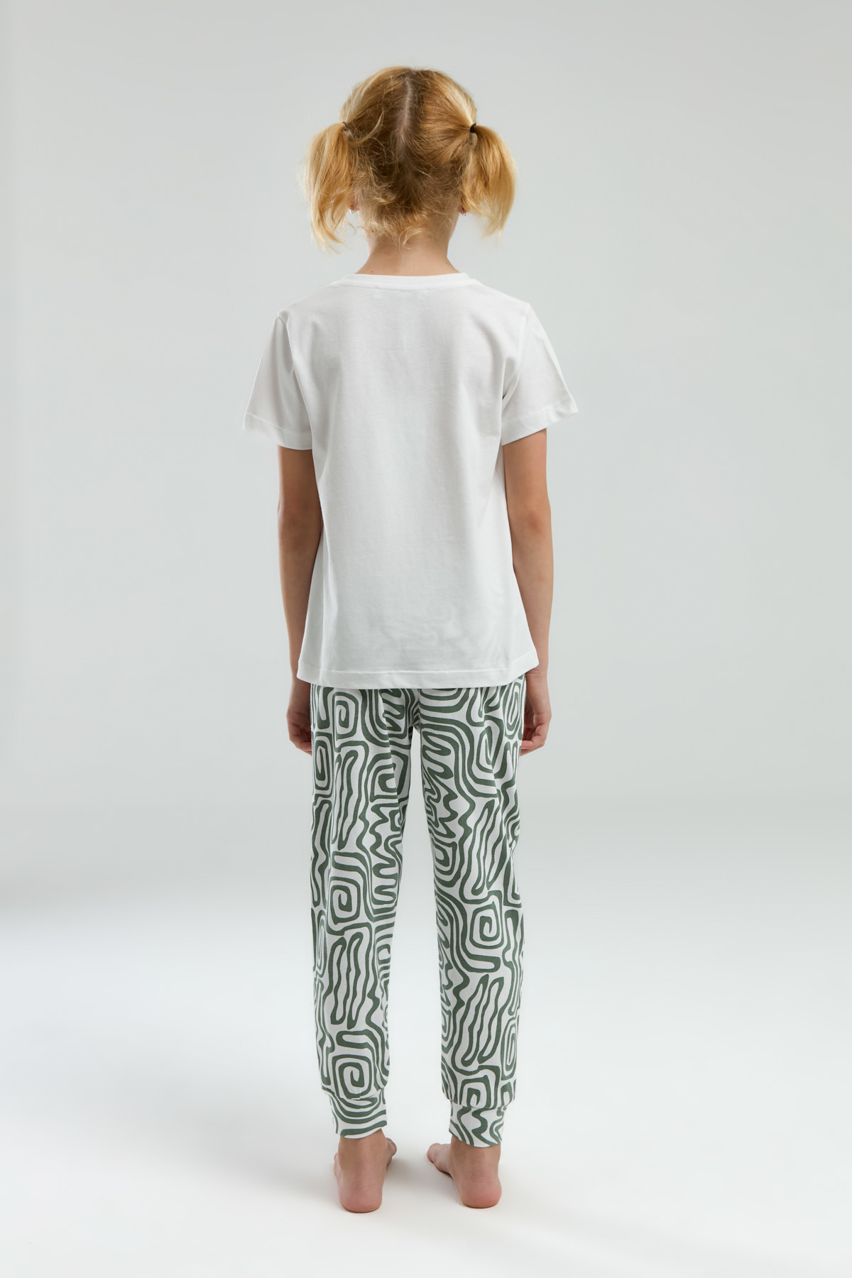 Toontoy Kız Çocuk Göğsü Baskılı Pijama Takım