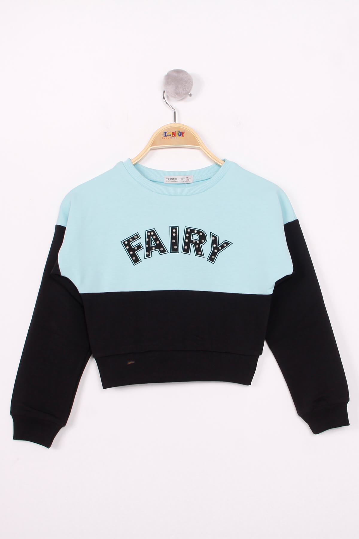 Toontoy Kız Çocuk Fairy Baskılı Garnili Sweatshirt