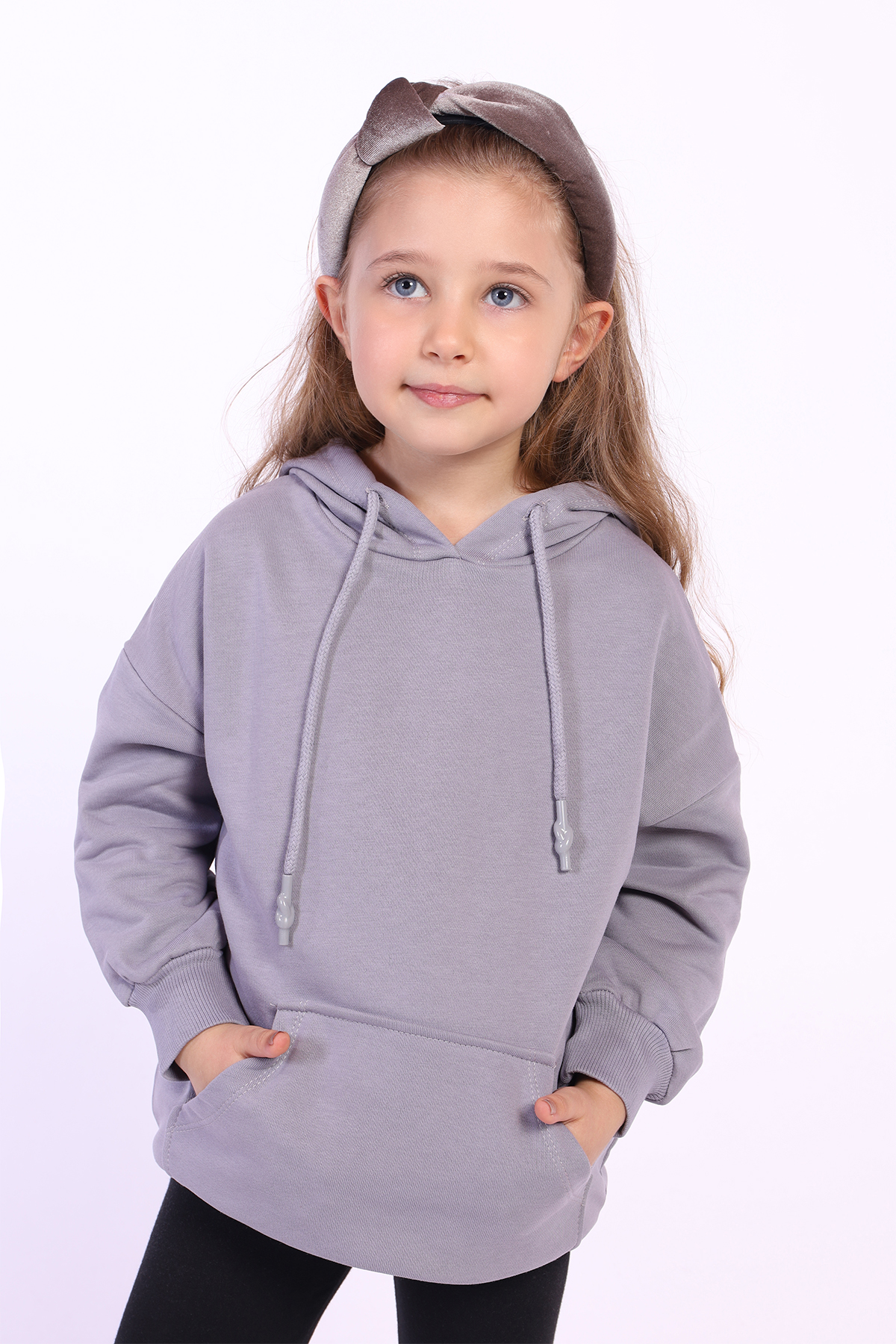 Toontoy Kız Çocuk Kanguru Cepli Sweatshirt