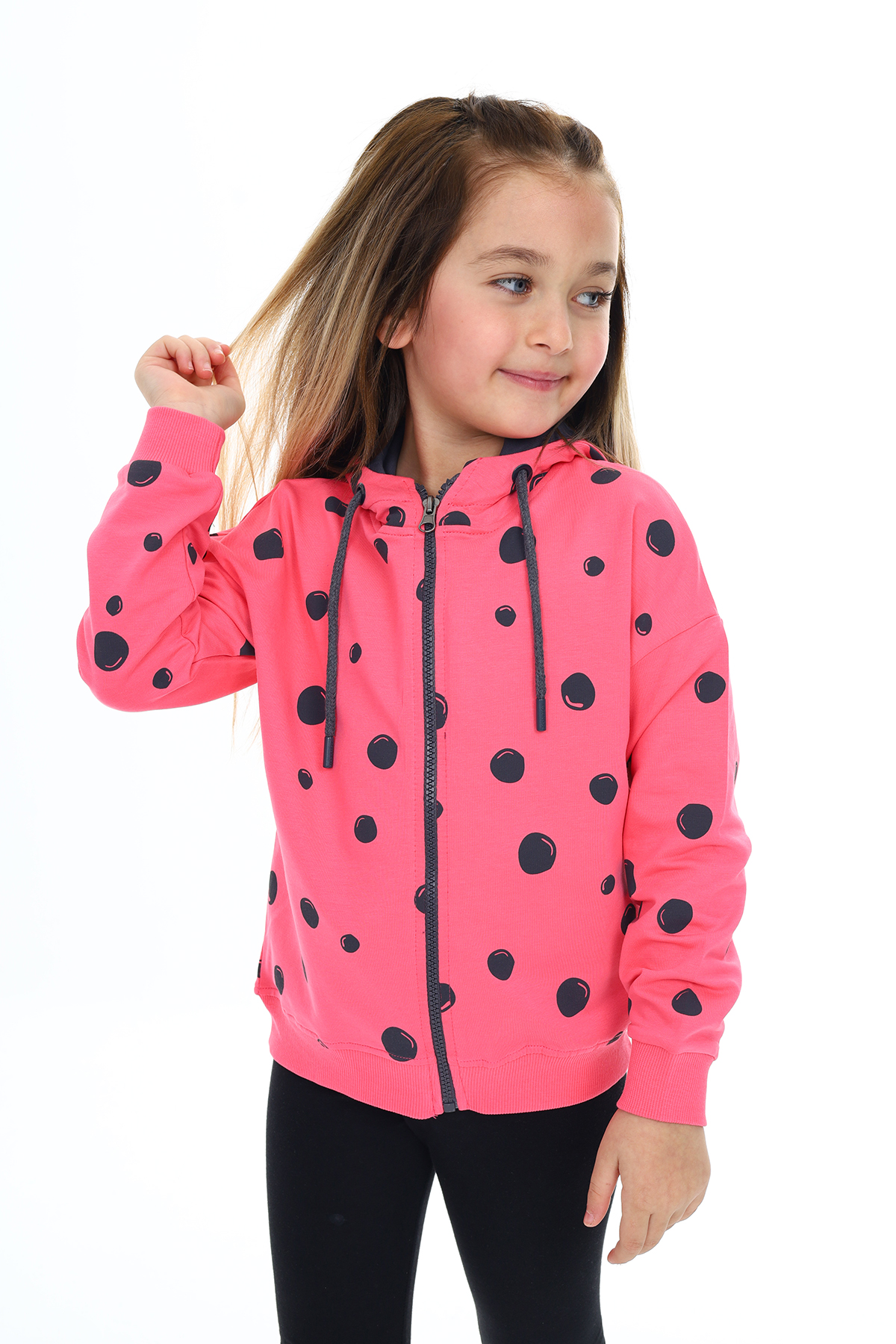 Toontoy  Kiz Çocuk Baskili Hirka