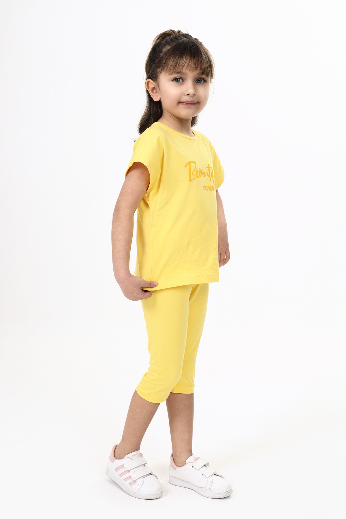 Toontoy Kız Çocuk Beautıful Baskılı Kaprili Takım