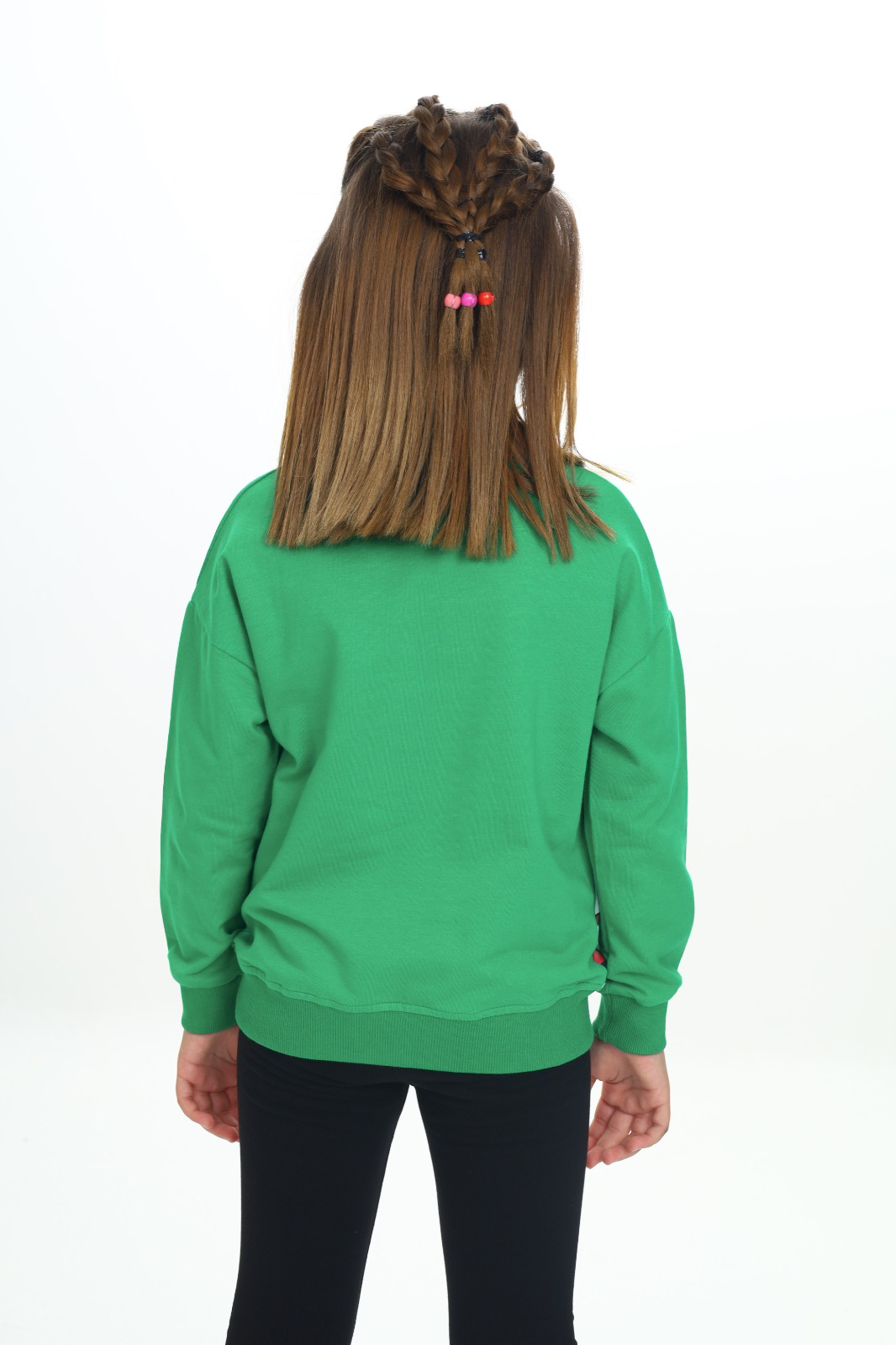 Toontoy Kız Çocuk  Kardan Adam Ho Ho Ho Baskılı Sweatshirt