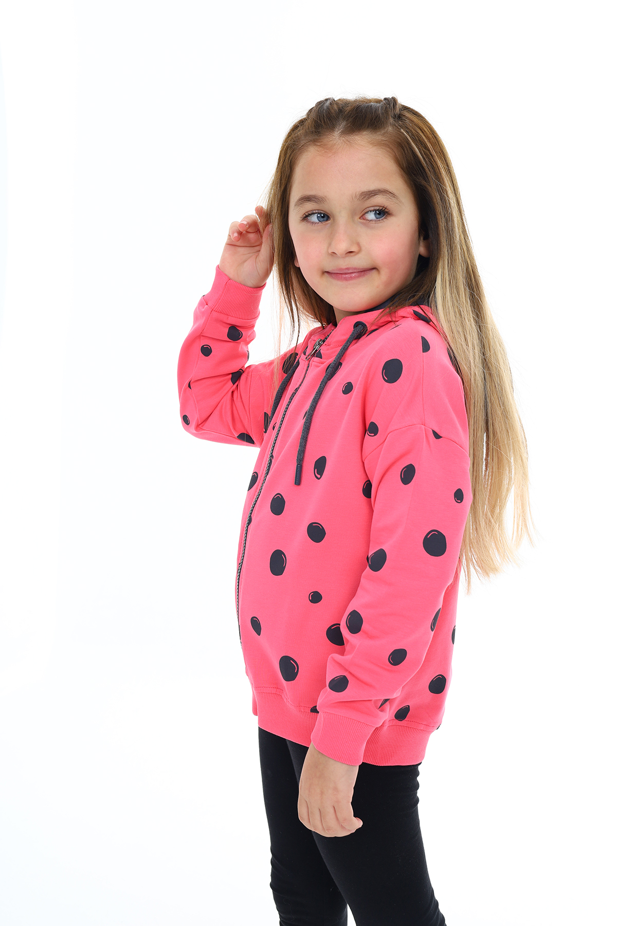 Toontoy  Kiz Çocuk Baskili Hirka