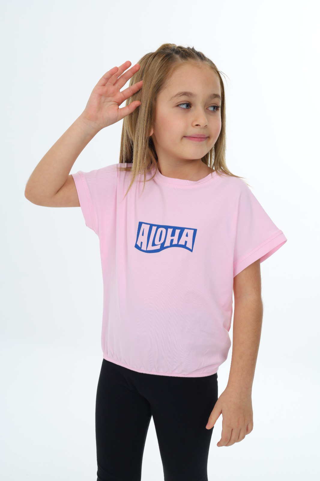 Toontoy Kız Çocuk Aloha  Baskılı Tişört