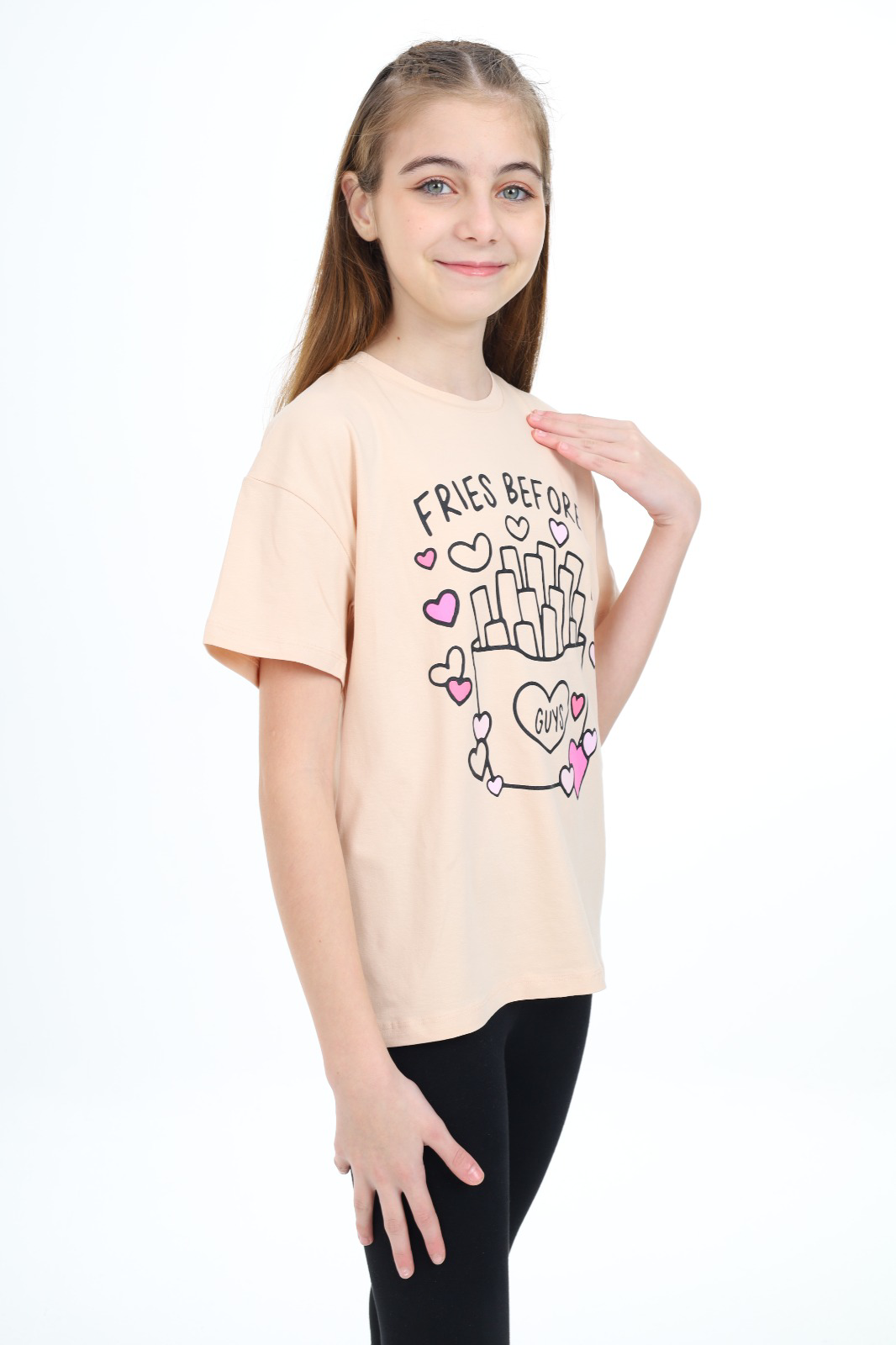 Toontoy Kız Çocuk Baskılı Tişört