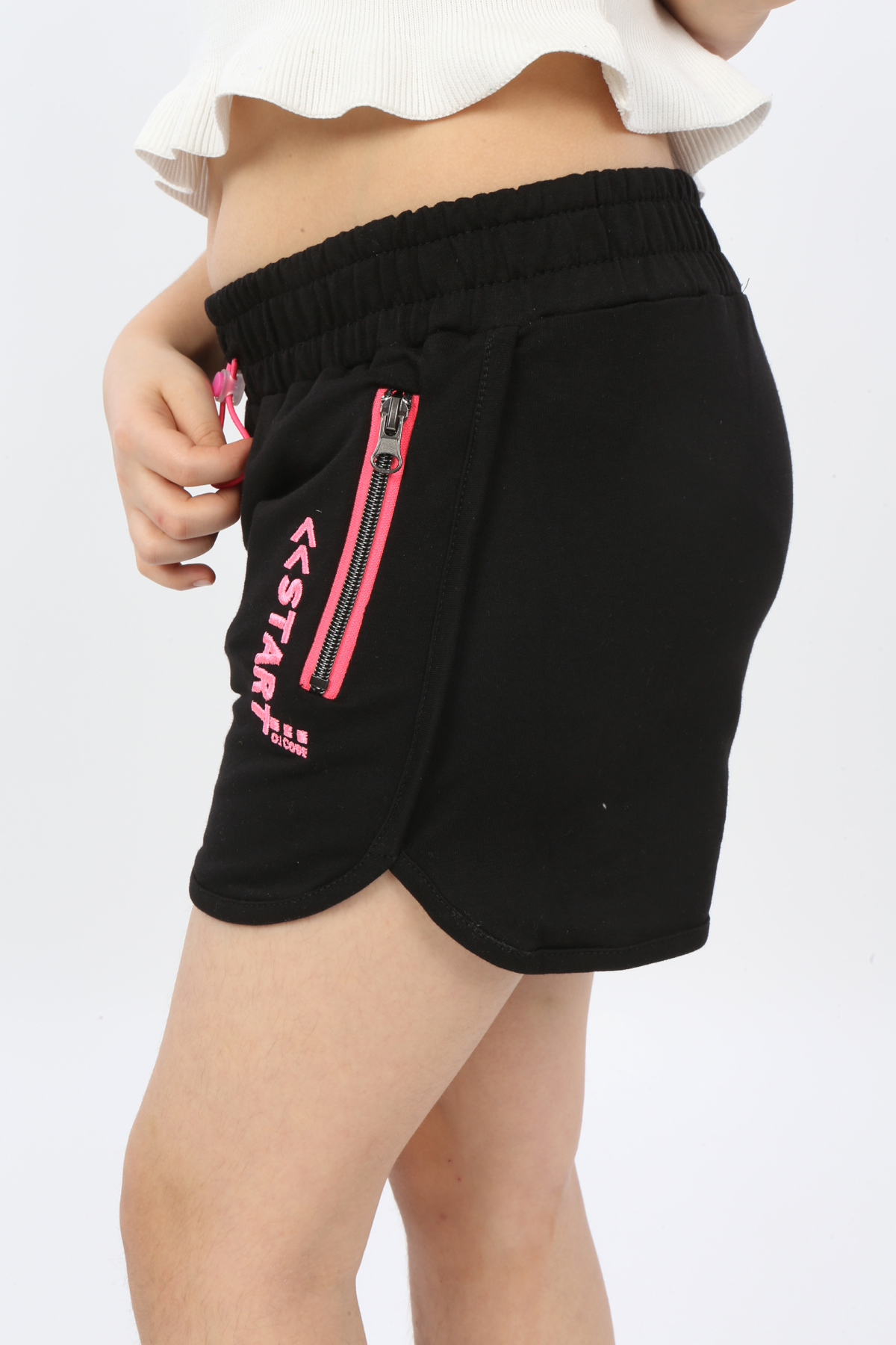 Toontoy Kız Çocuk Start Nakışlı Şort