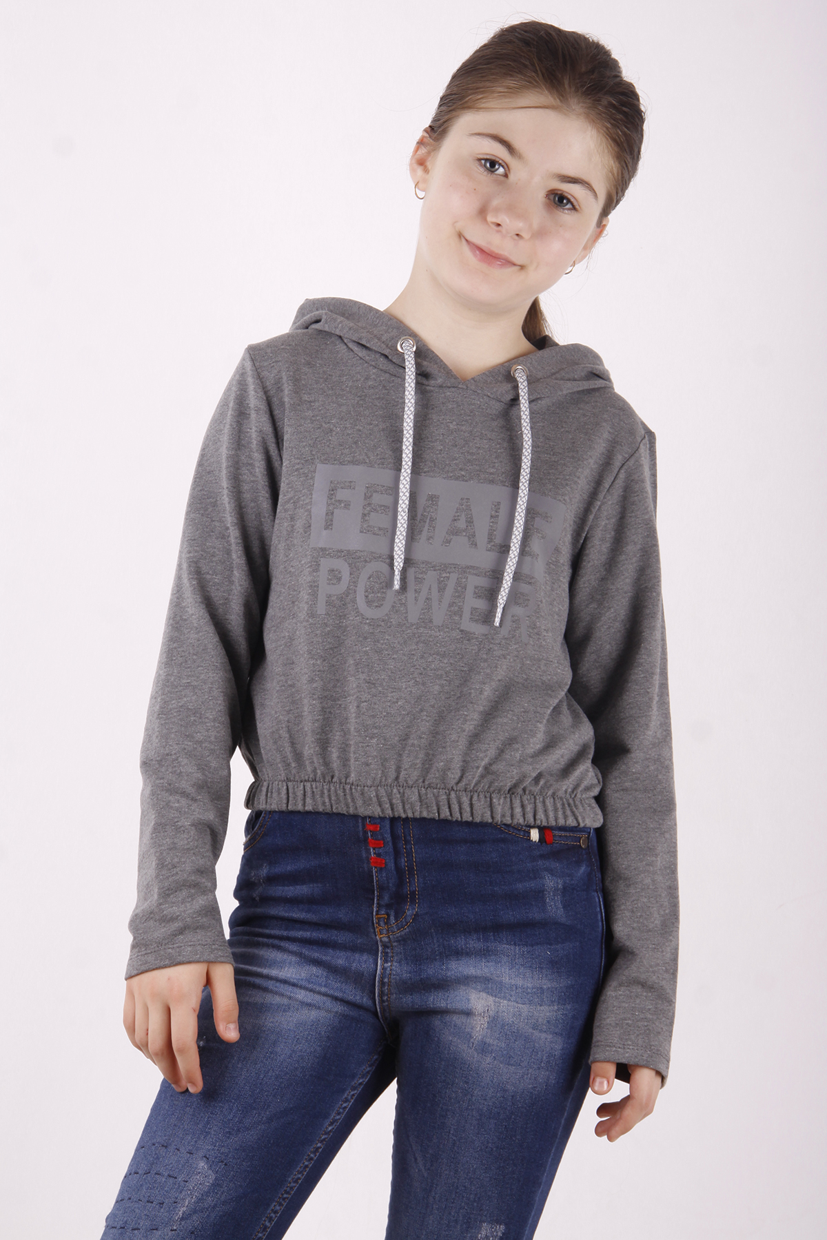 Toontoy Kız Çocuk Female Power Baskılı Sweatshirt