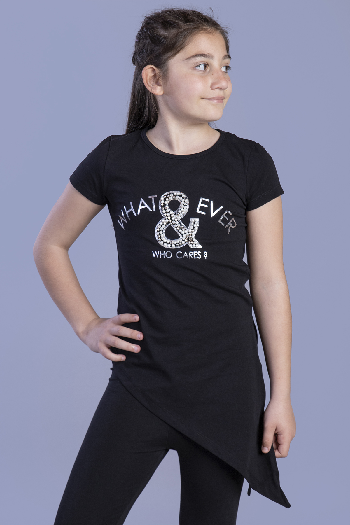 Toontoy Kız Çocuk T-Shirt What Baskı