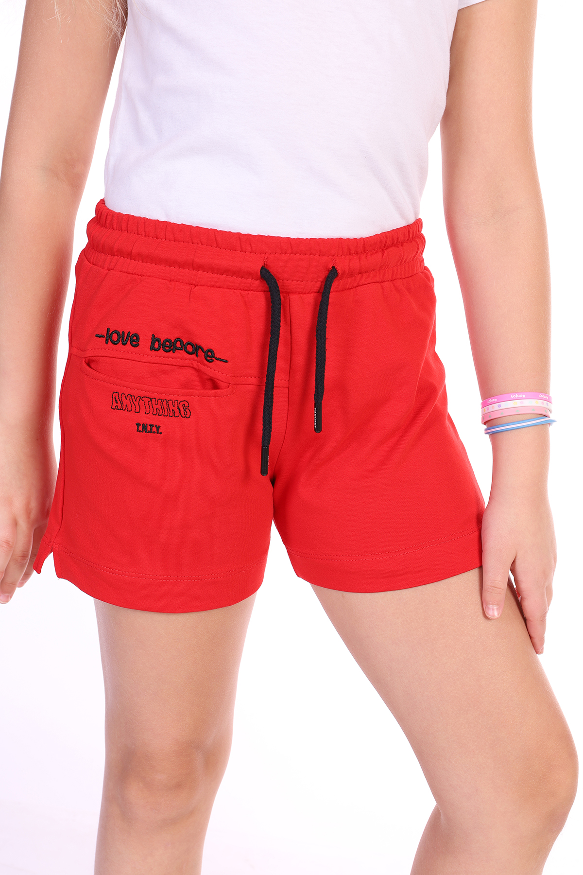 Toontoy  Kız Çocuk Love Before Nakışlı Şort