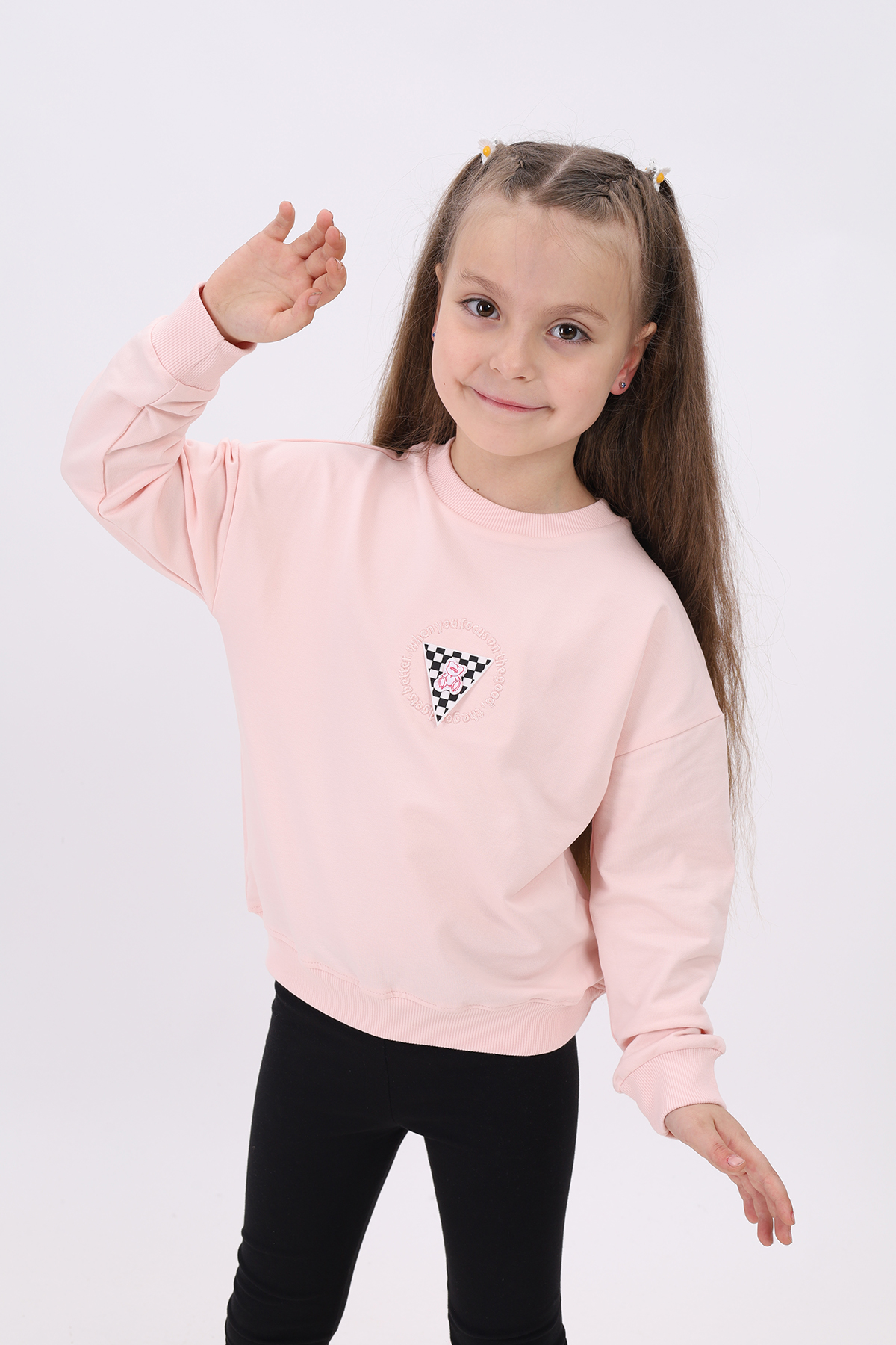 Toontoy Kız Çocuk Nakışlı Sweatshirt