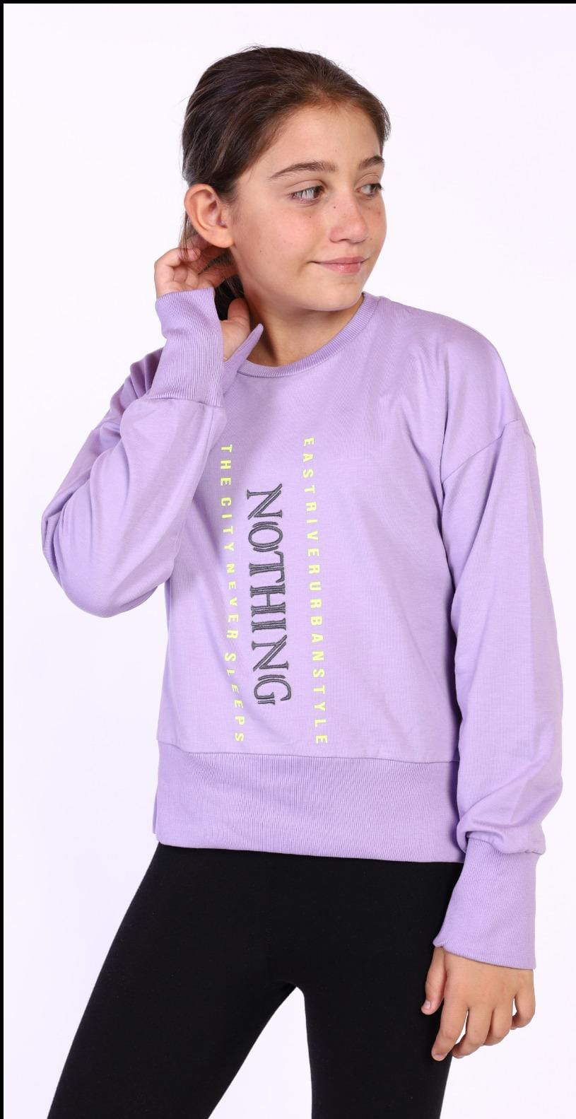 Toontoy Kız Çocuk Nakış Detaylı Sweatshirt