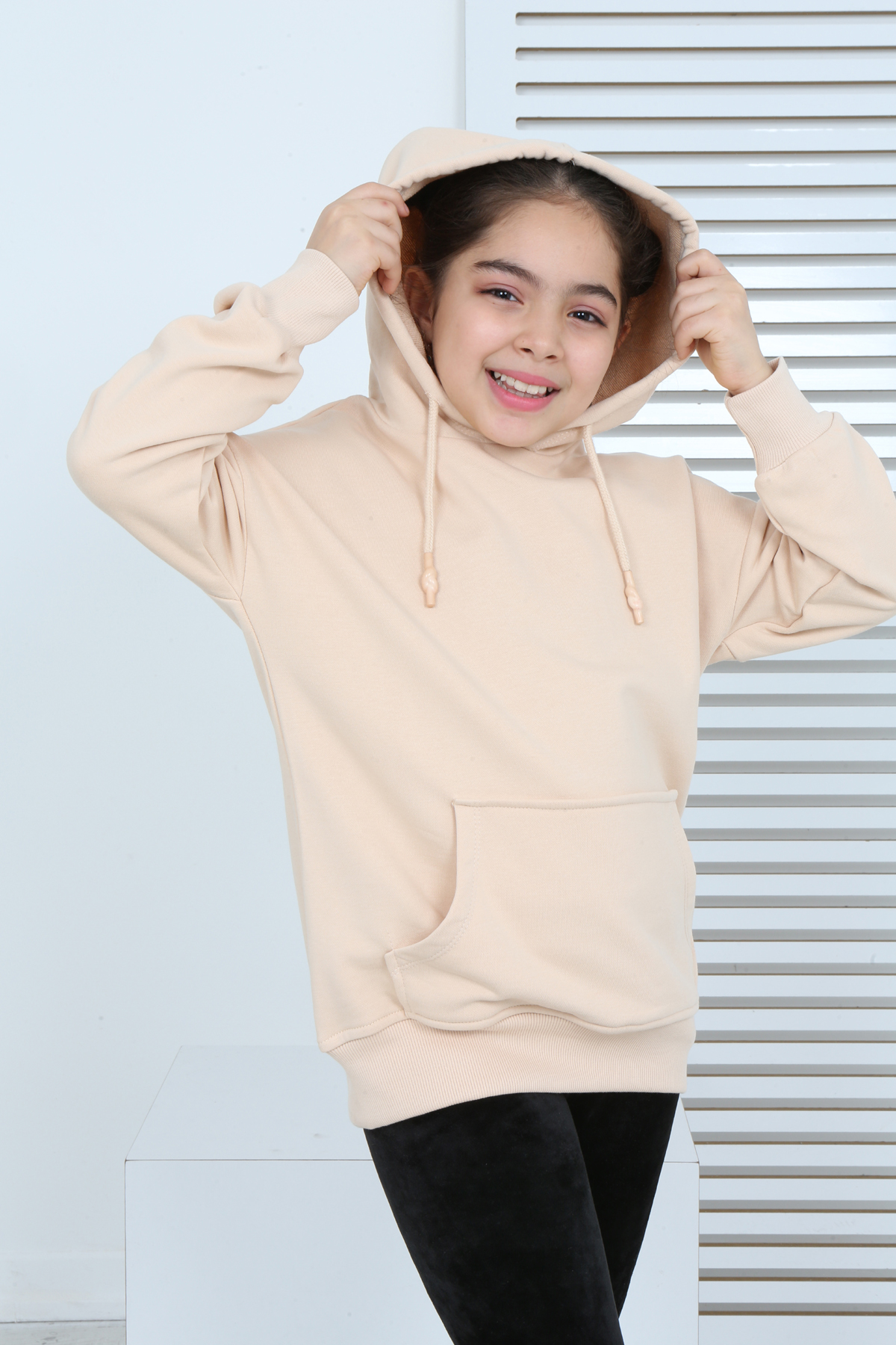 Toontoy Kız Çocuk Kanguru Cepli Sweatshirt
