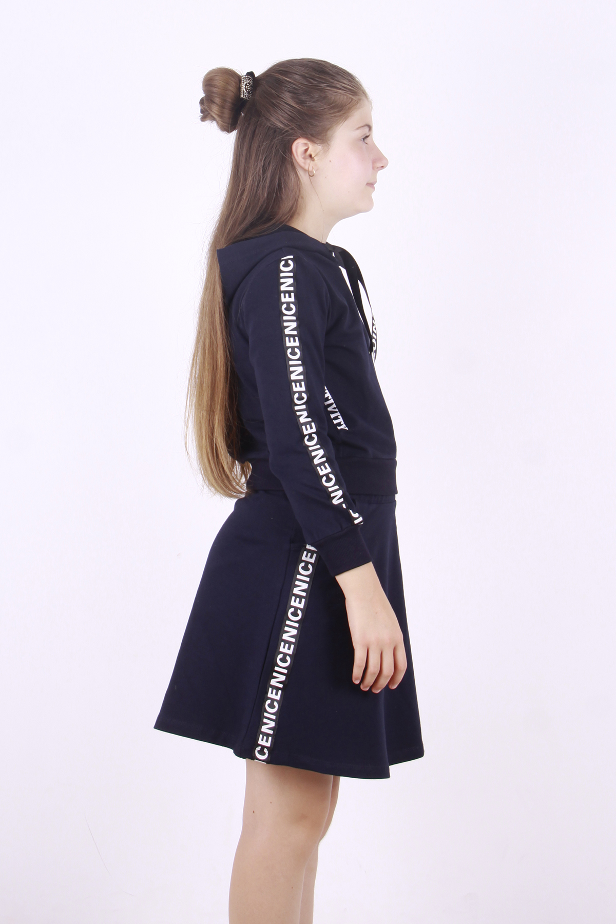 Toontoy Kız Çocuk Nice Şeritli Etekli Takım