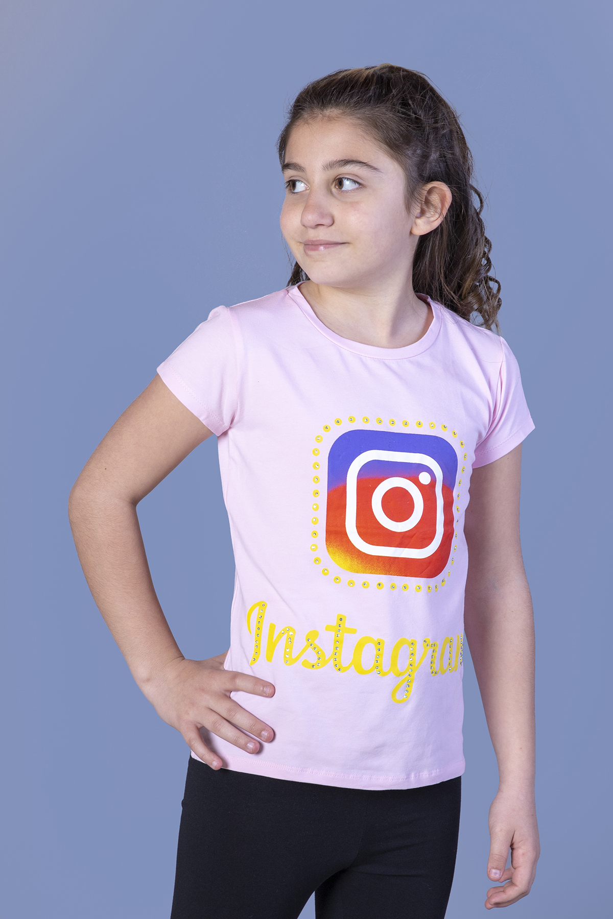 Toontoy Kız Çocuk Insagram Baskılı Tişört