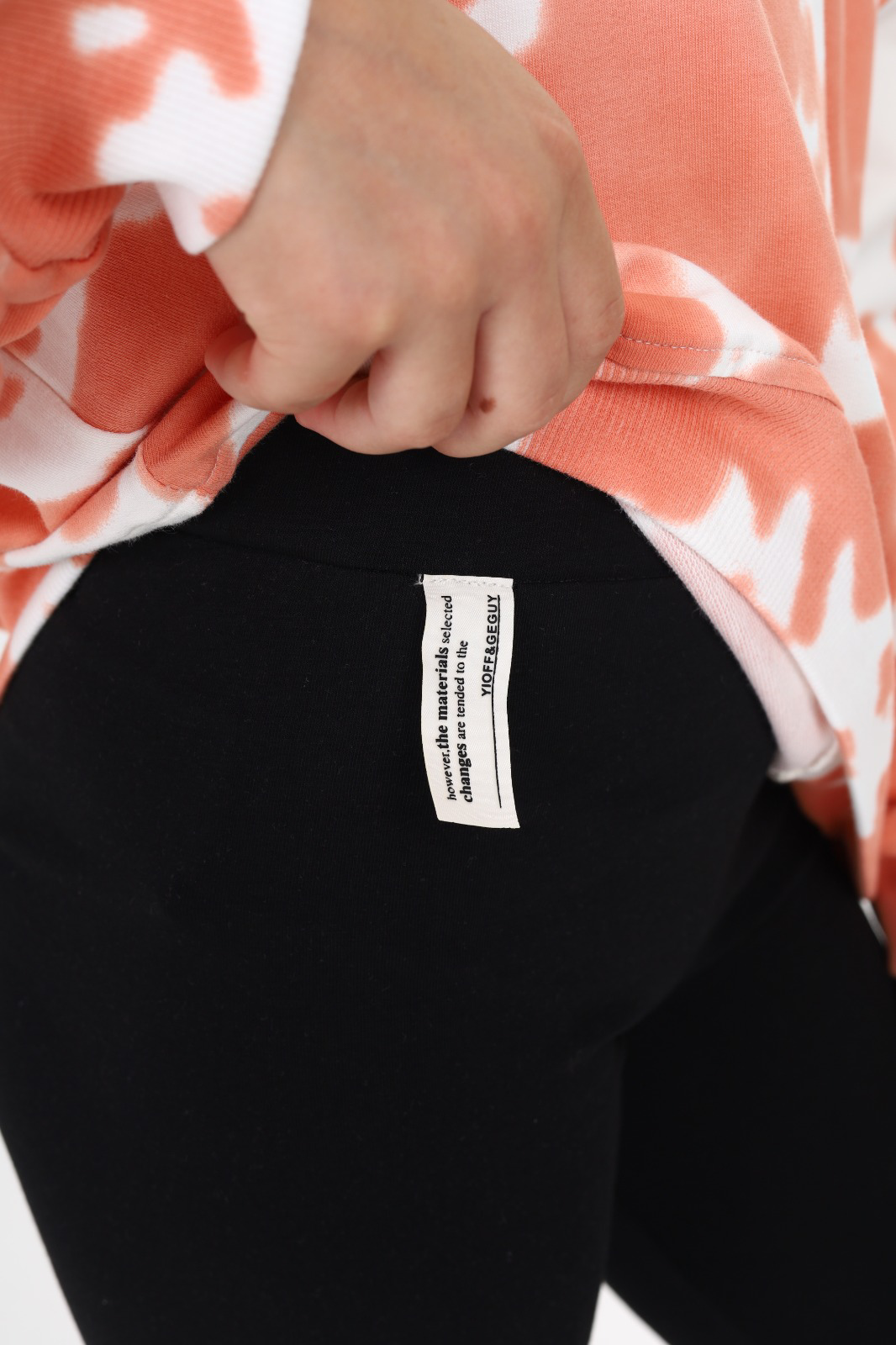 Toontoy Kız Çocuk Batik Desenli Baskılı Taytlı Takım