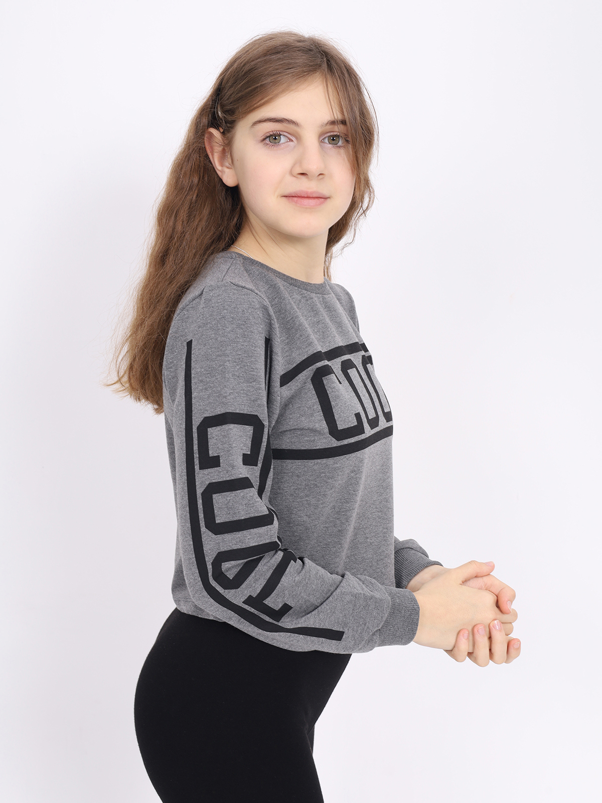 Toontoy Kız Çocuk Cool Baskılı Sweatshirt