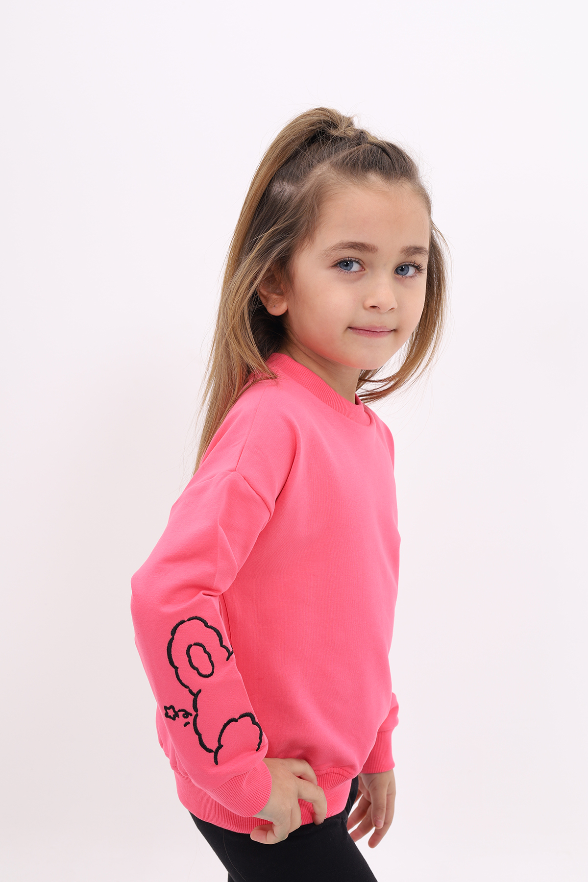 Toontoy Kız Çocuk Nakışlı Sweatshirt