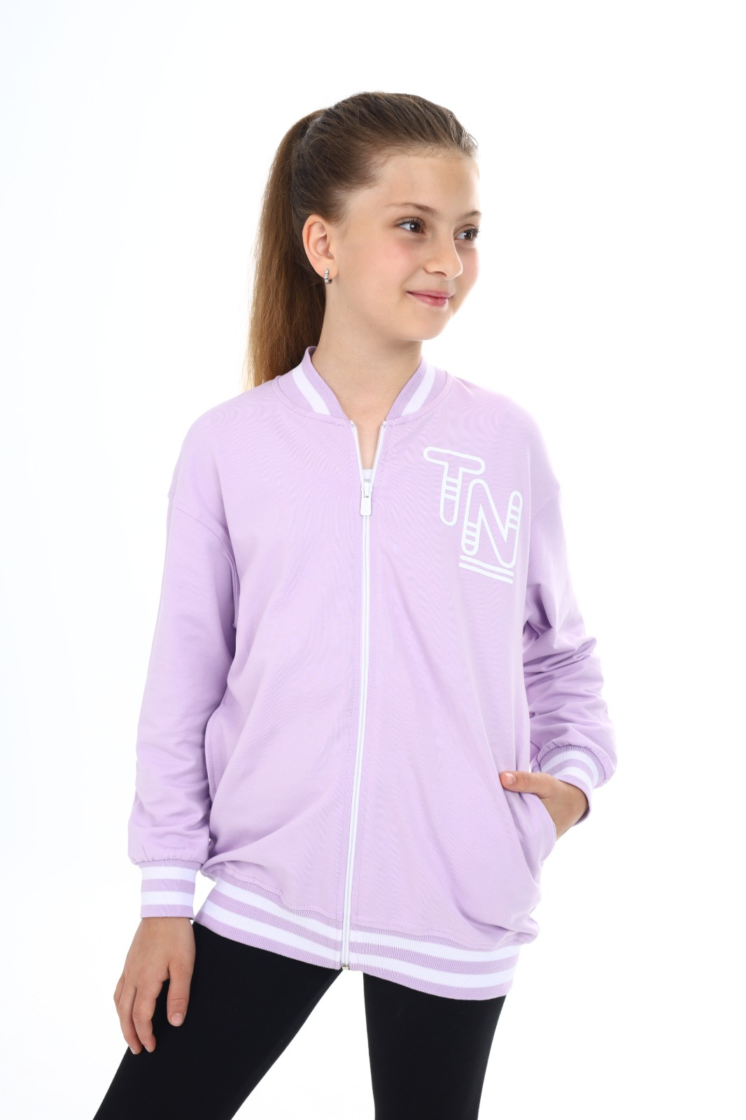 Toontoy Kız Çocuk Baskılı Hırka