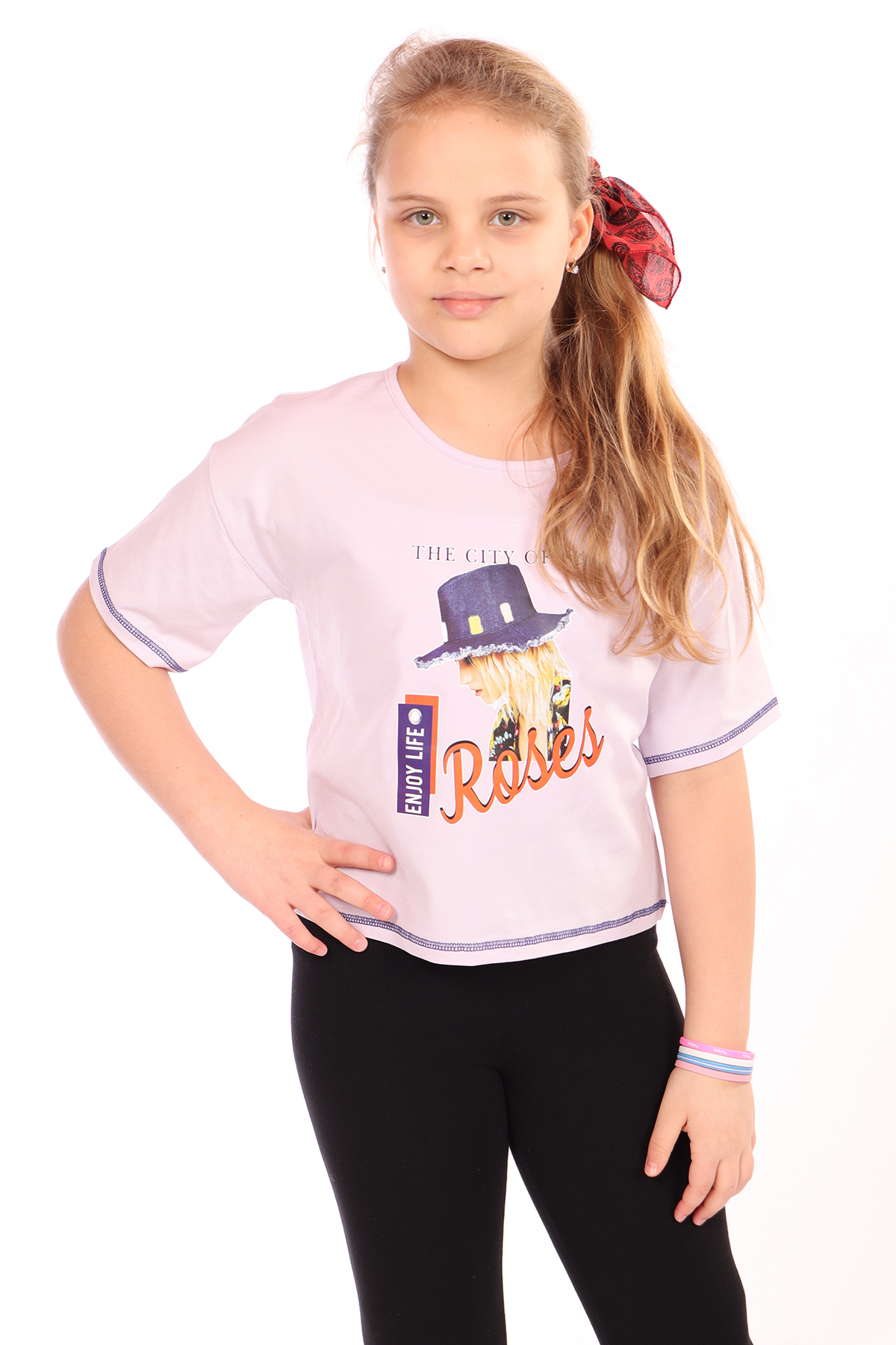 Toontoy Kız Çocuk Roses Yazı Baskılı Tişört